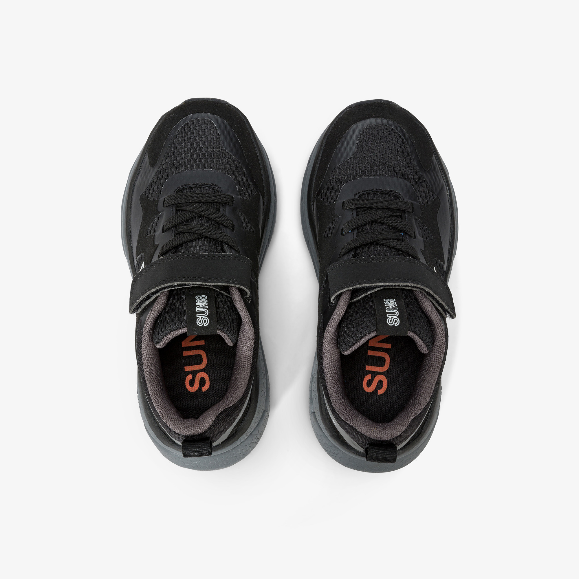 Sneaker Boy's Jupiter Sporty in mesh NERO