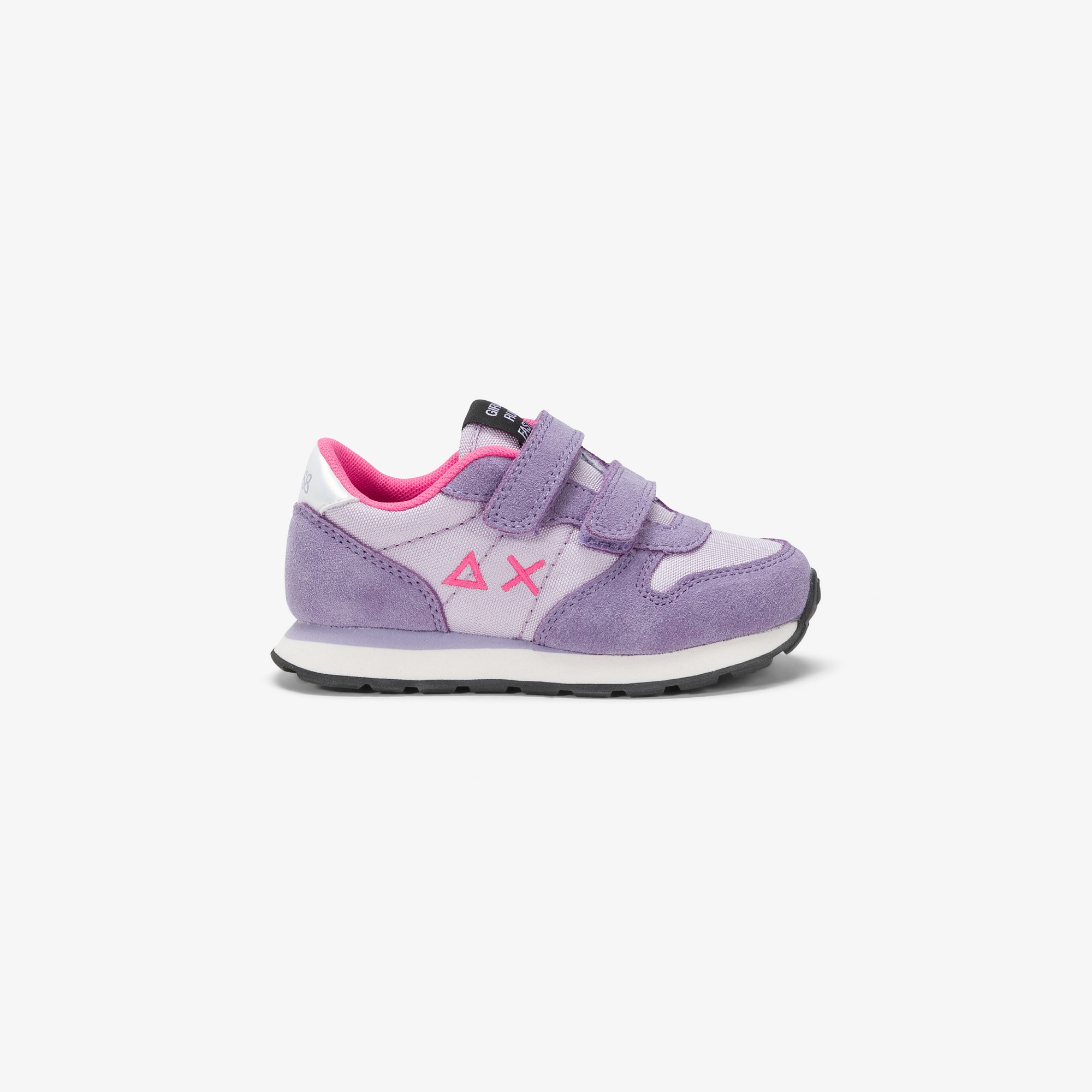 Girls’ Ally nylon and suede sneaker LILLA