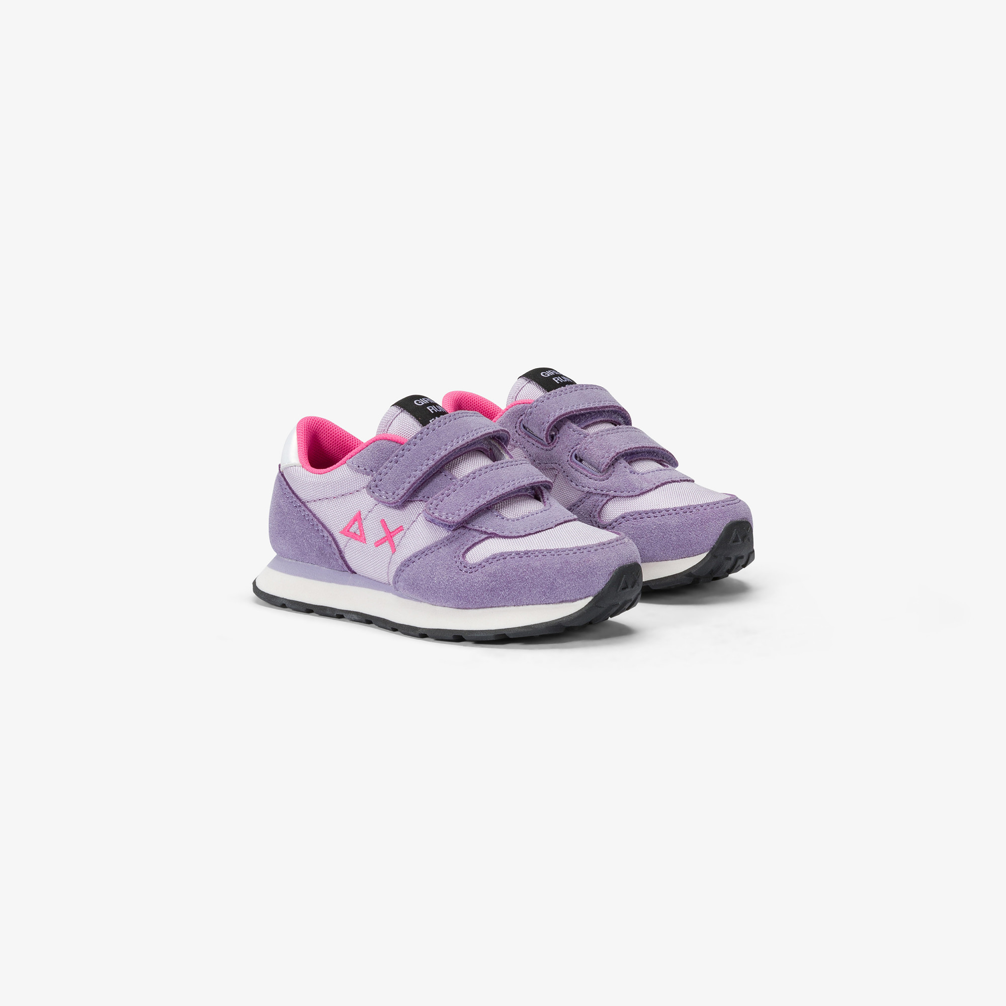 Girls’ Ally nylon and suede sneaker LILLA