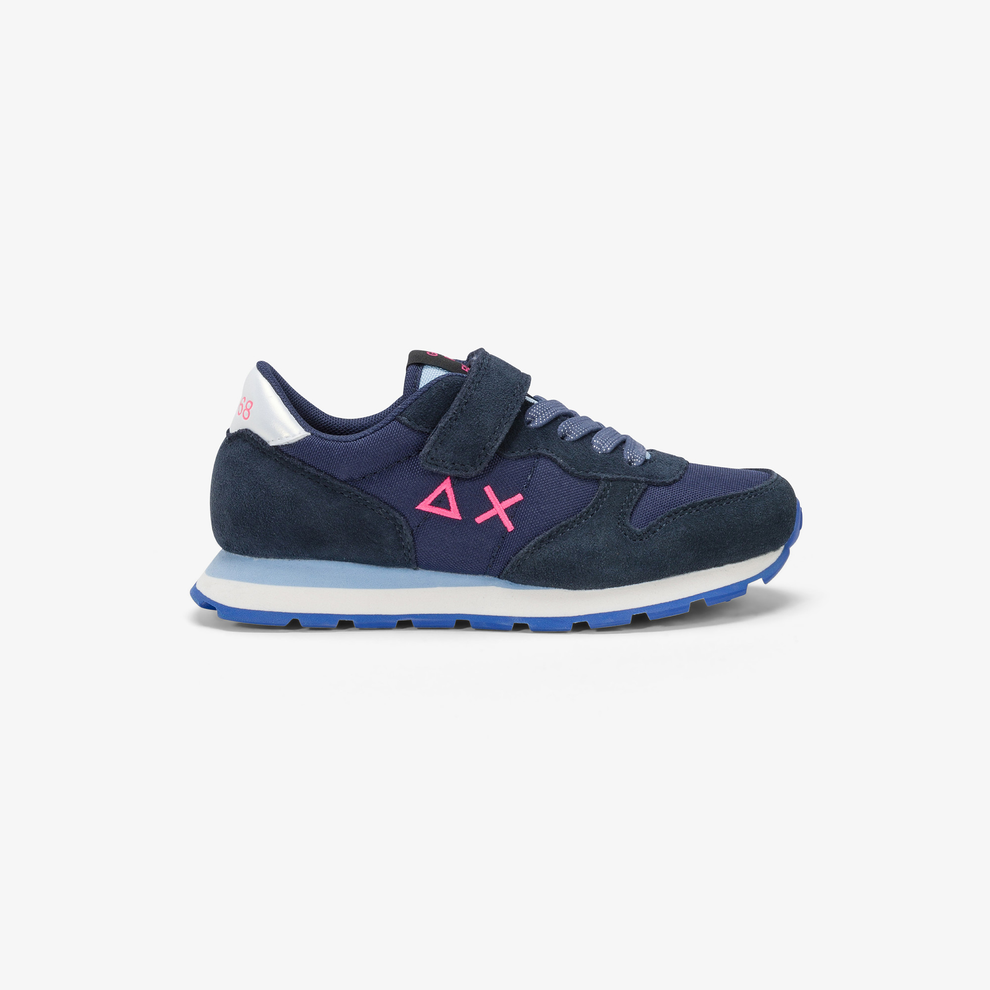 Girls’ Ally nylon and suede sneaker NAVY BLUE