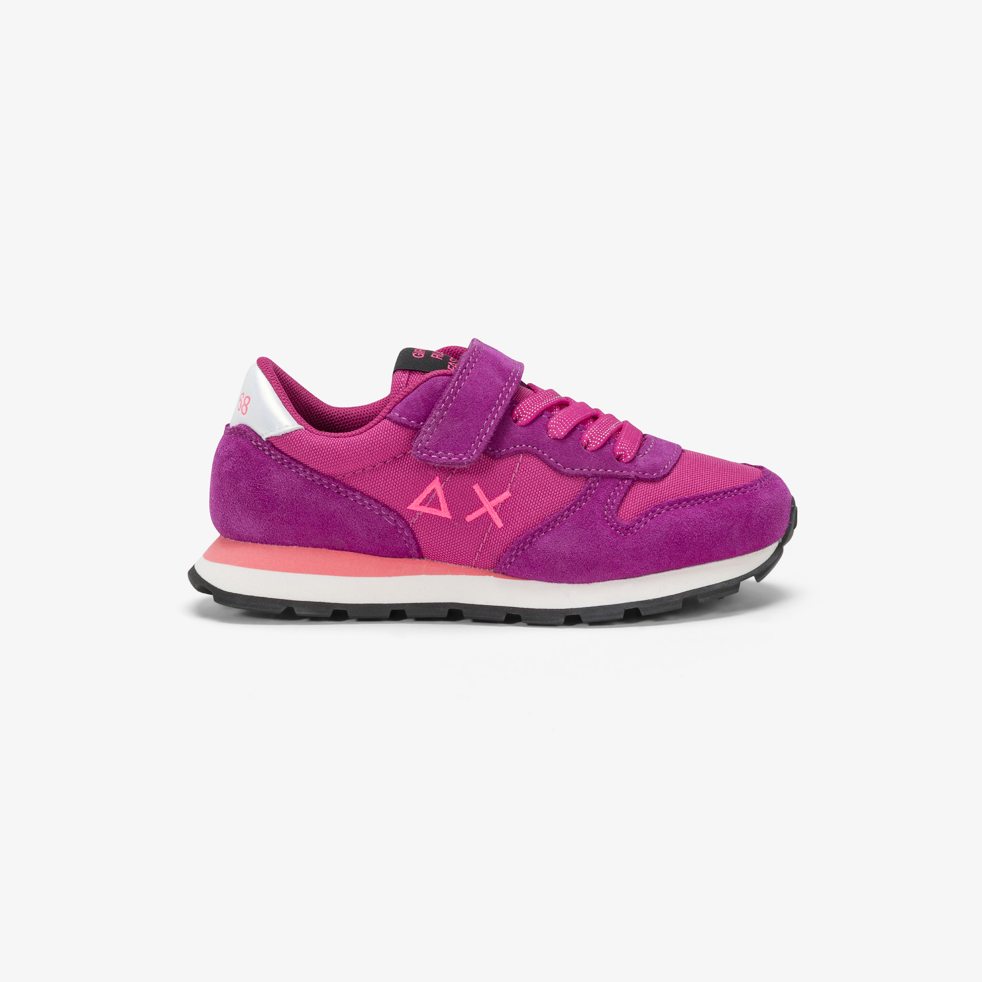 Girls’ Ally nylon and suede sneaker CYCLAMEN