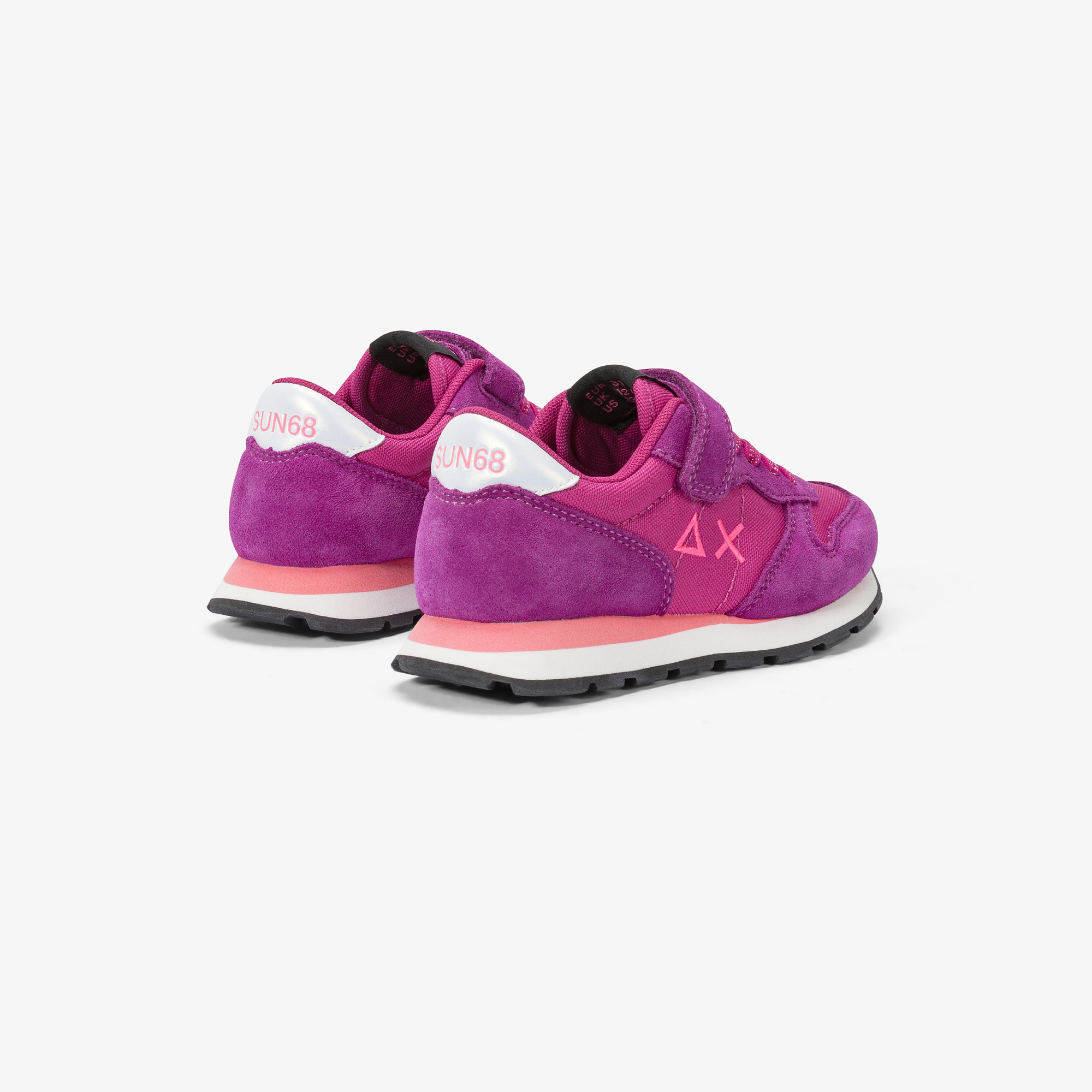 Sneaker Girl's Ally in nylon e suede CICLAMINO