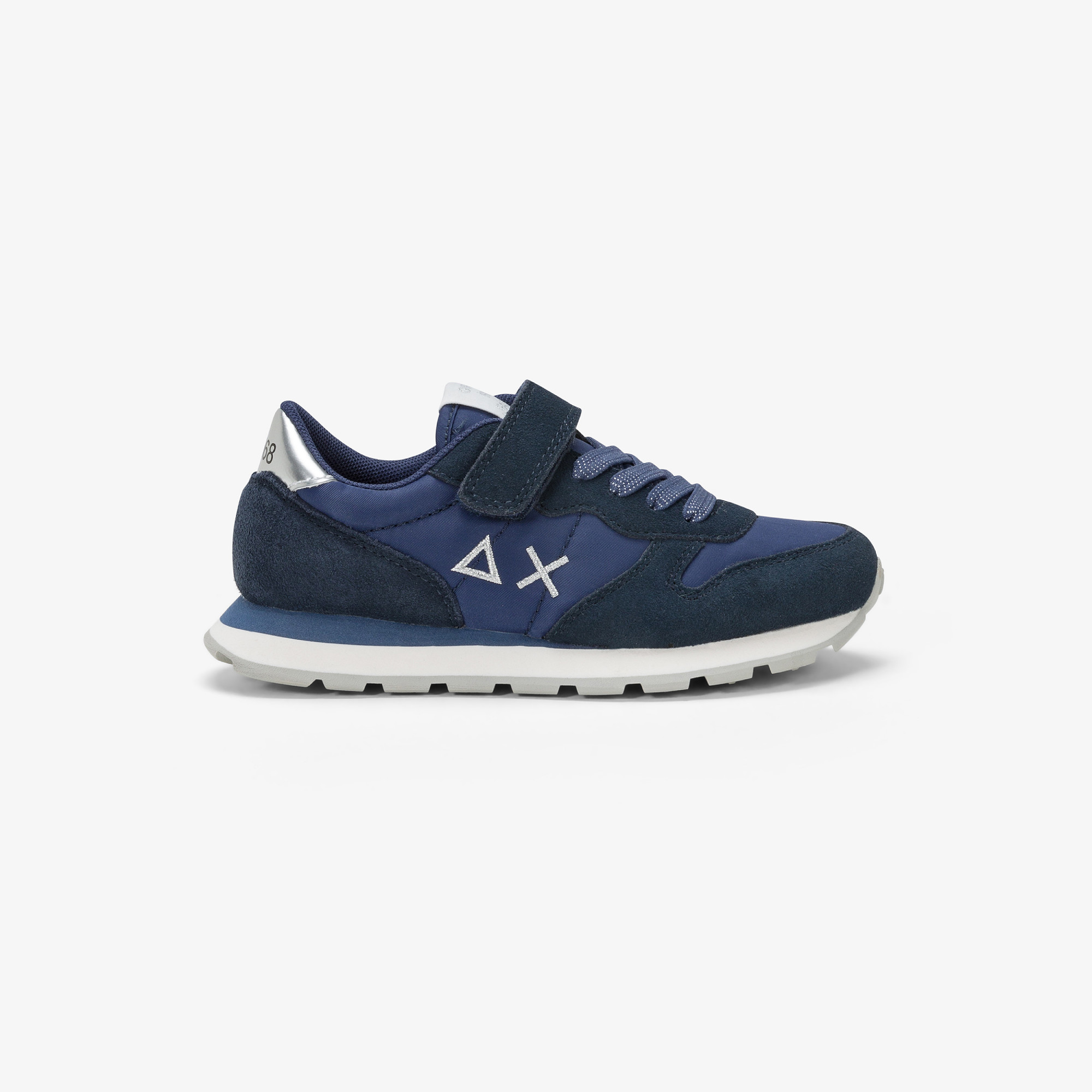 Sneaker Girl's Ally Gold in nylon e suede NAVY BLUE