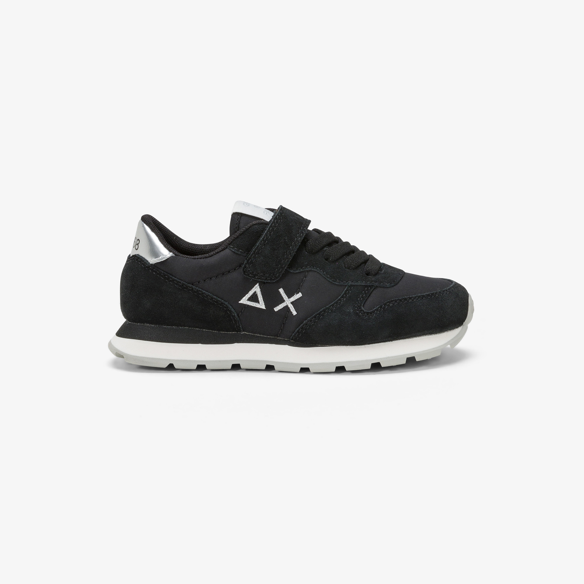 Girls’ Ally Gold nylon and suede sneaker BLACK