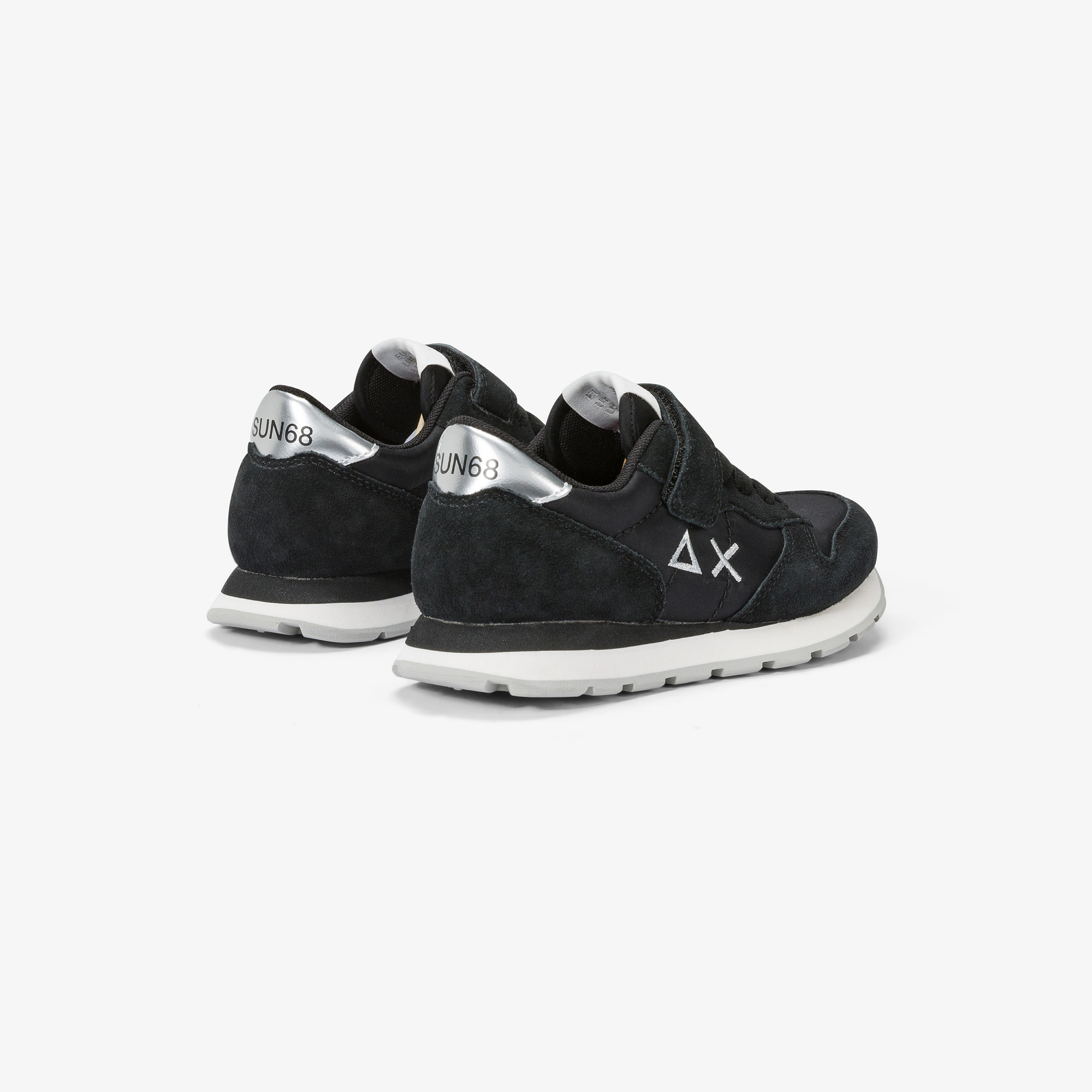 Girls’ Ally Gold nylon and suede sneaker BLACK