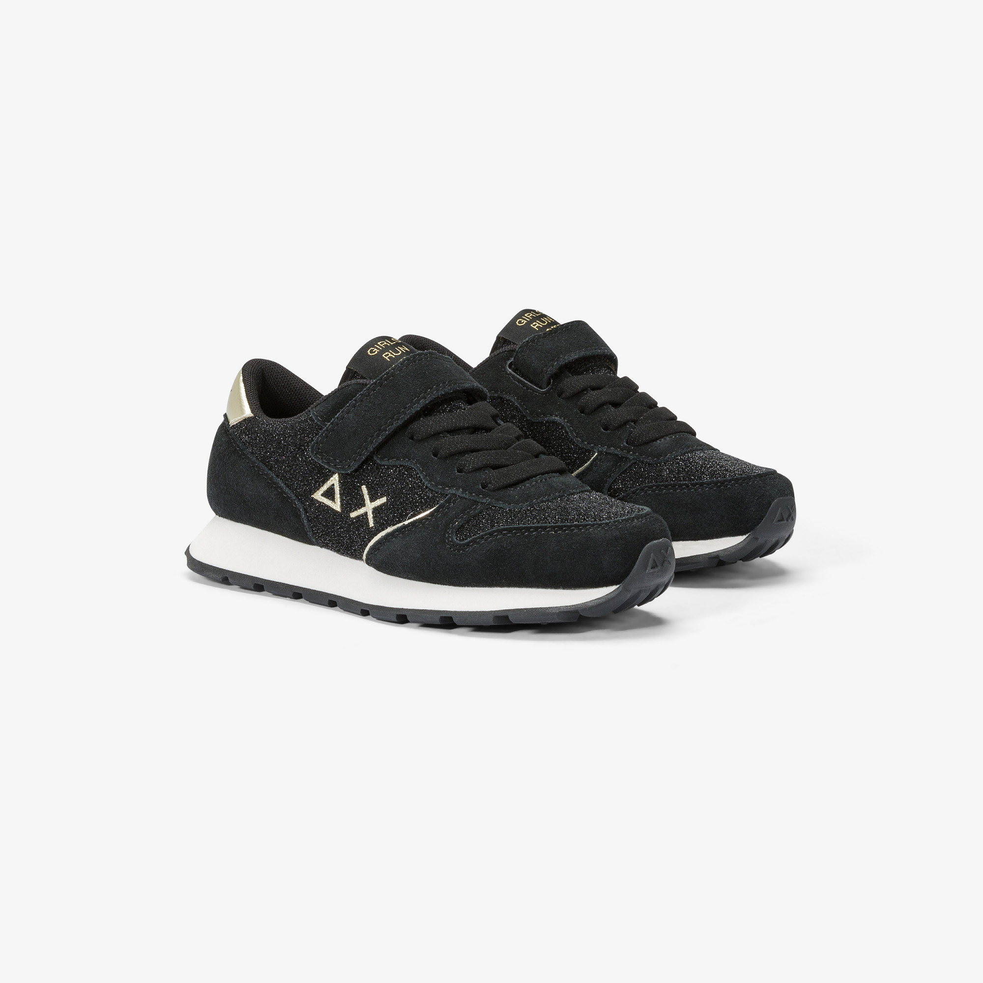 Sneaker Girl's Ally Gitter in suede NERO
