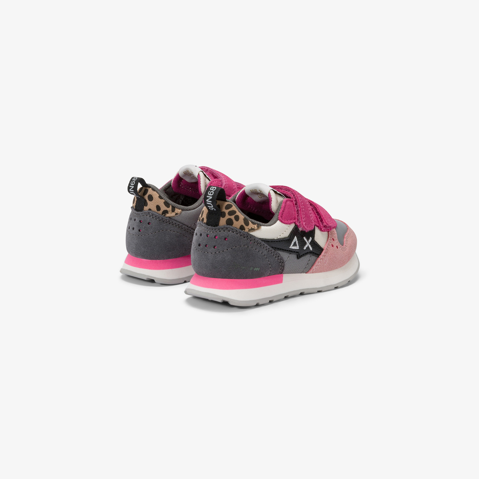 Girls’ Stargirl Multicolour nylon and suede sneaker MEDIUM GREY