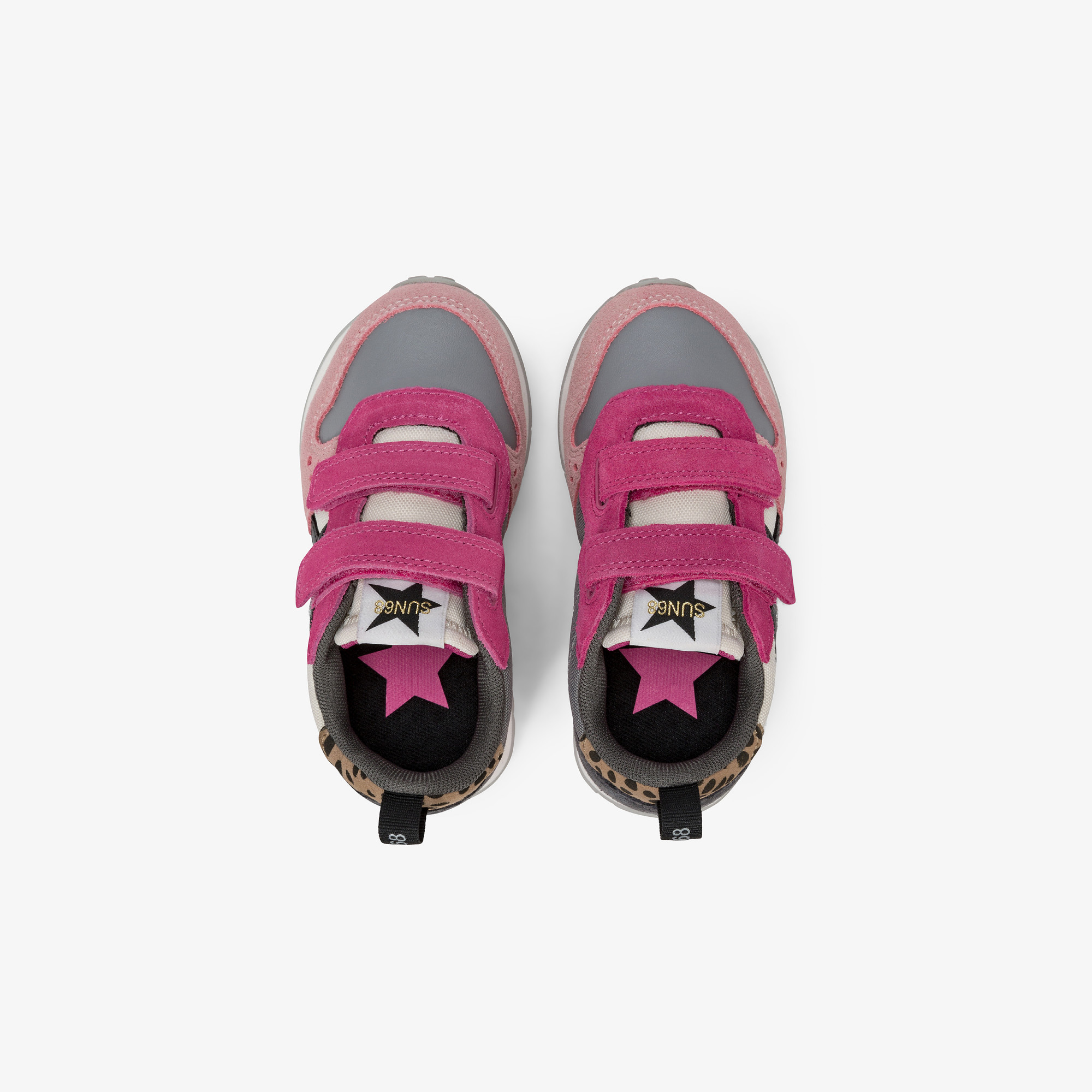 Girls’ Stargirl Multicolour nylon and suede sneaker MEDIUM GREY