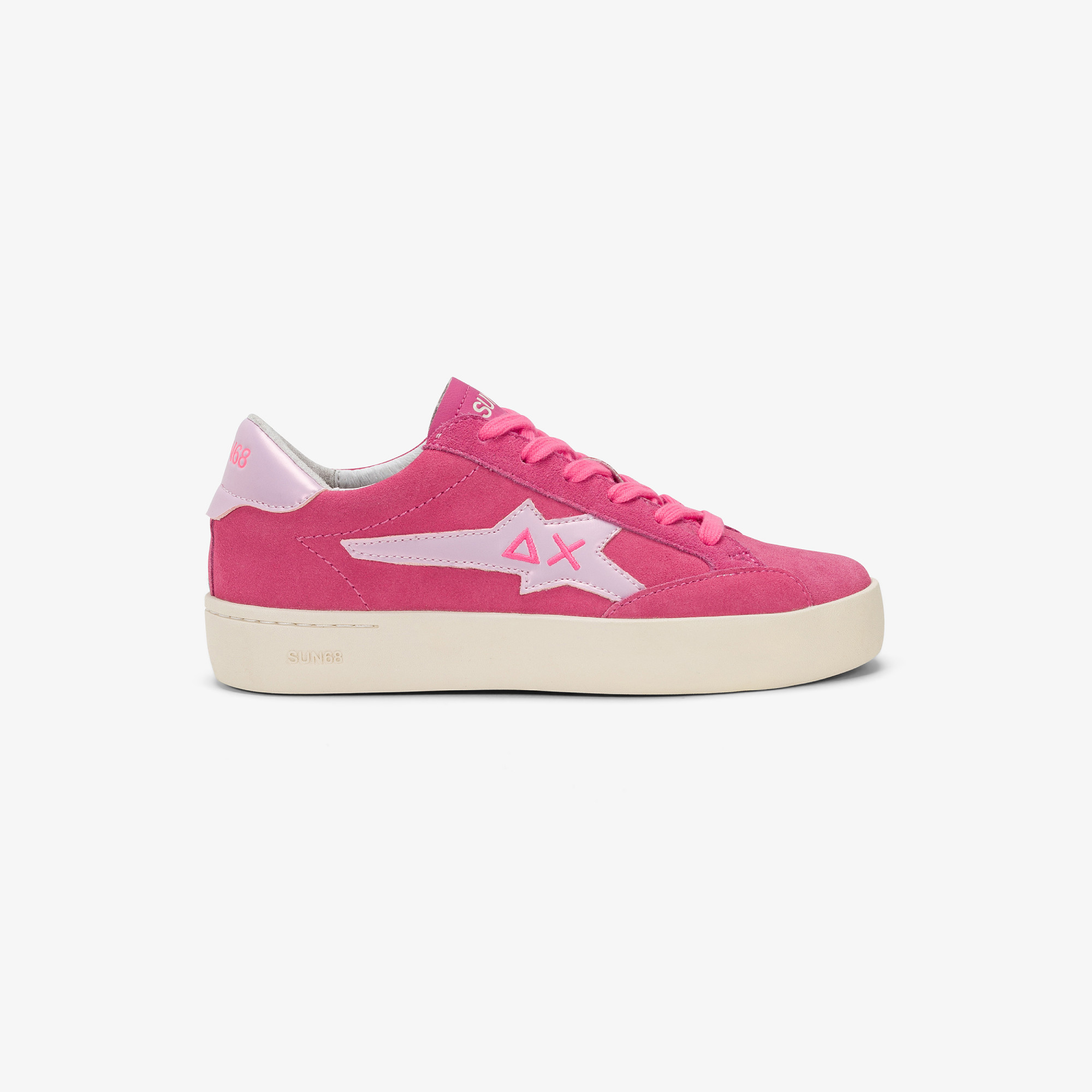 Sneaker Girl's Big Katy in suede FUXIA