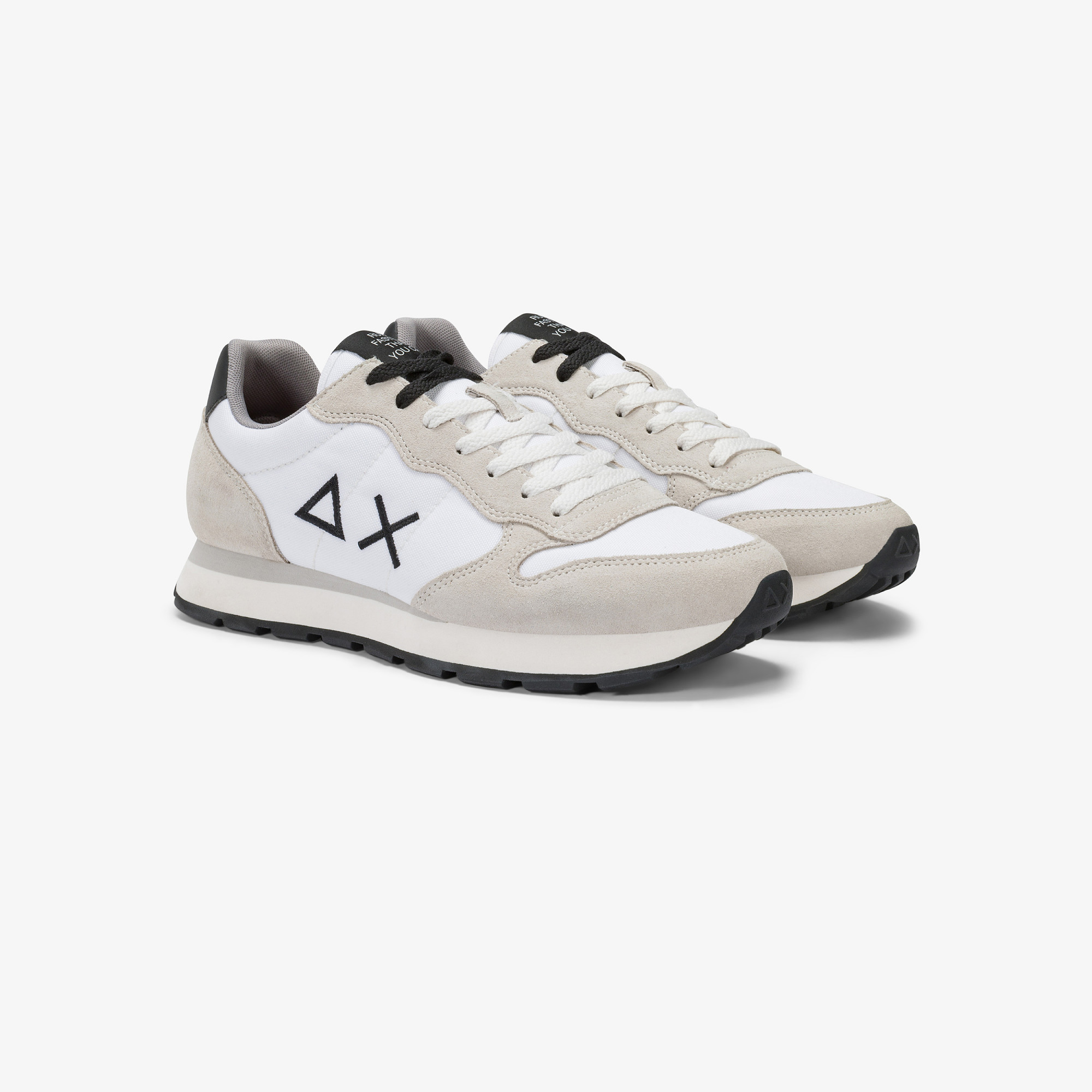 White Tom nylon and suede sneaker