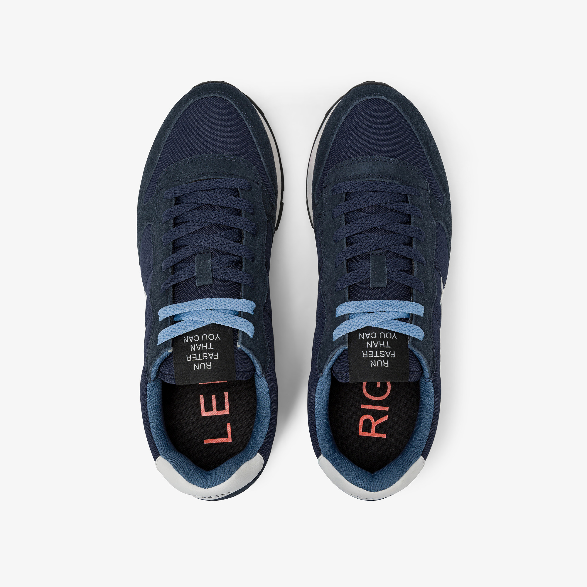 Navy blue Tom nylon and suede sneaker