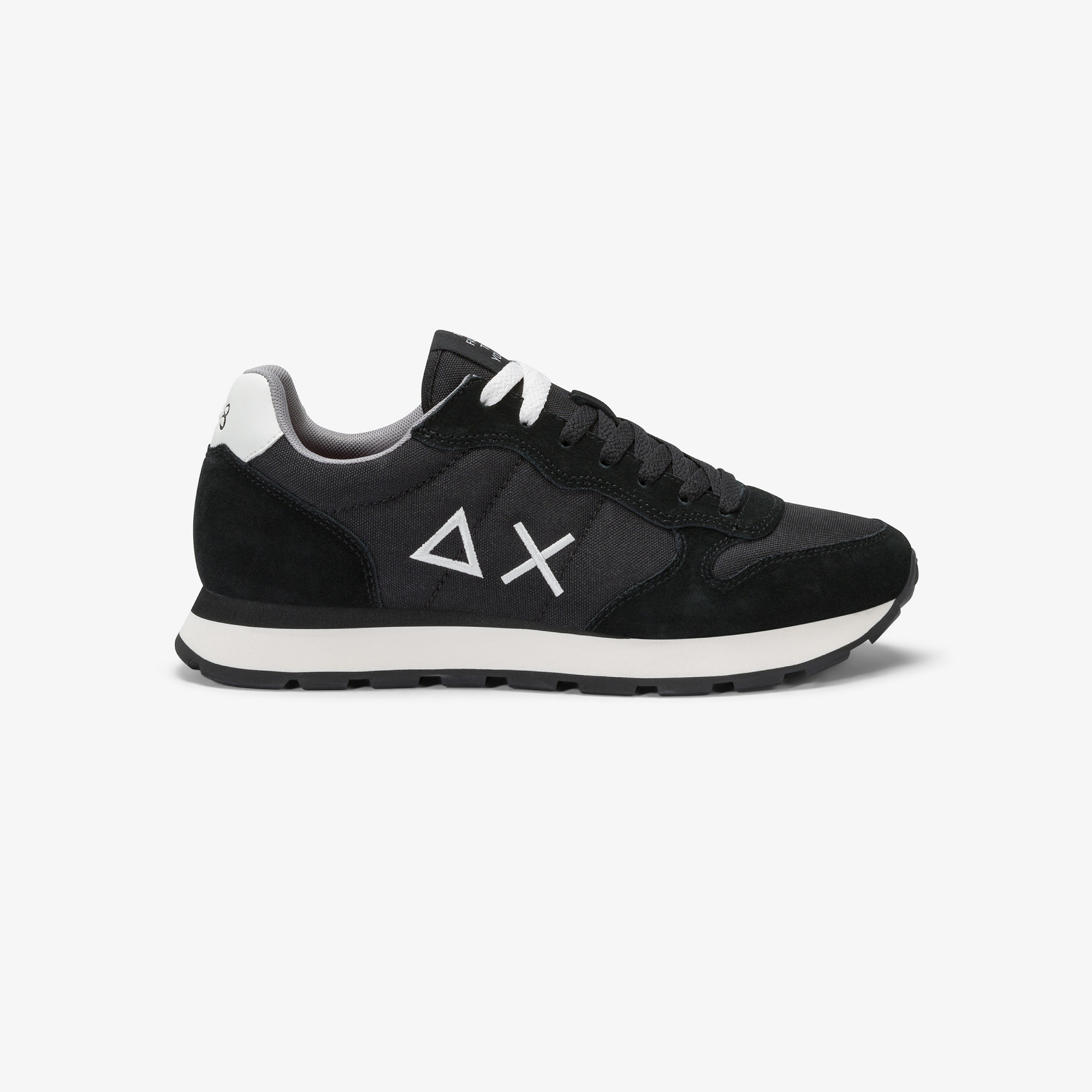 Black Tom nylon and suede sneaker