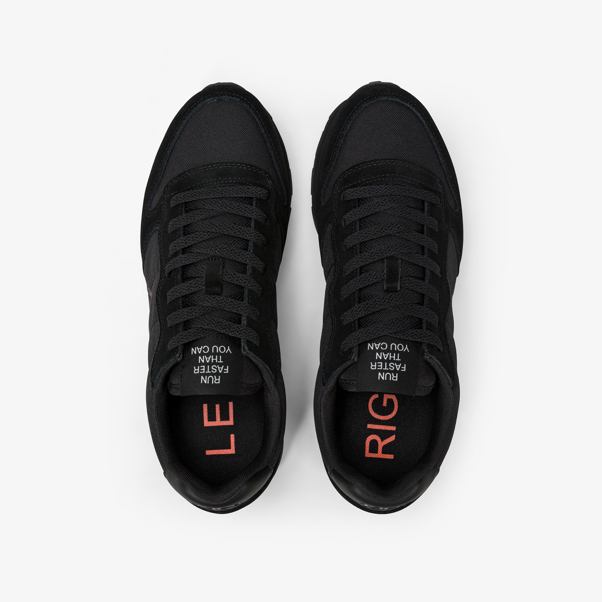 Black/dark grey Tom nylon and suede sneaker