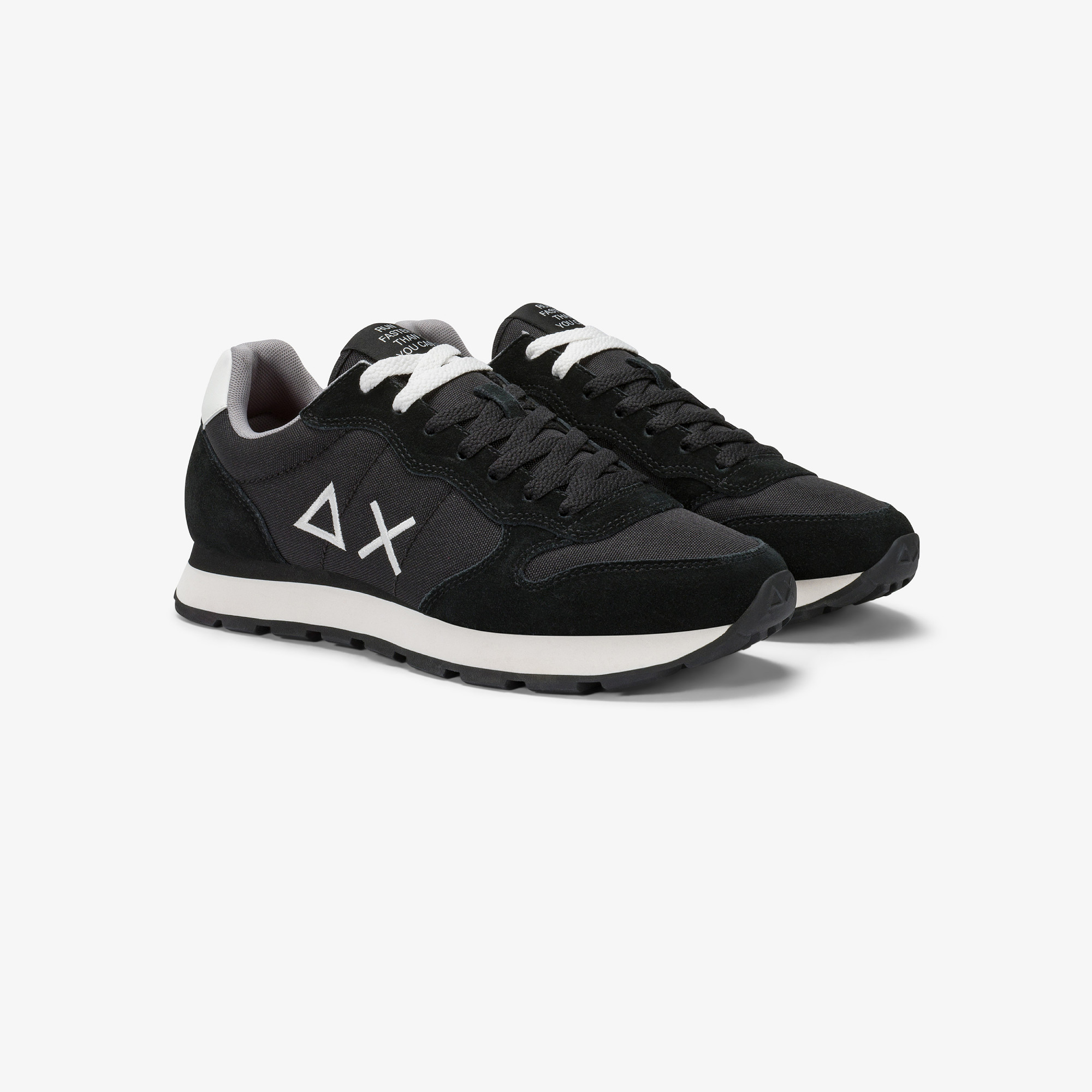 Black Tom nylon and suede sneaker