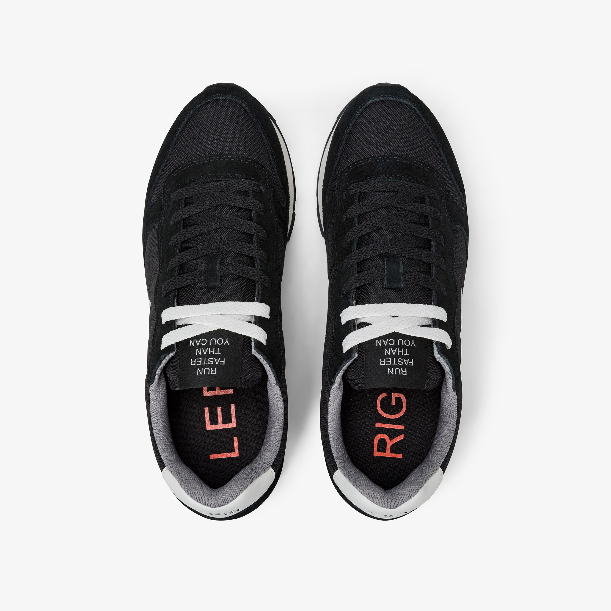 Black Tom nylon and suede sneaker