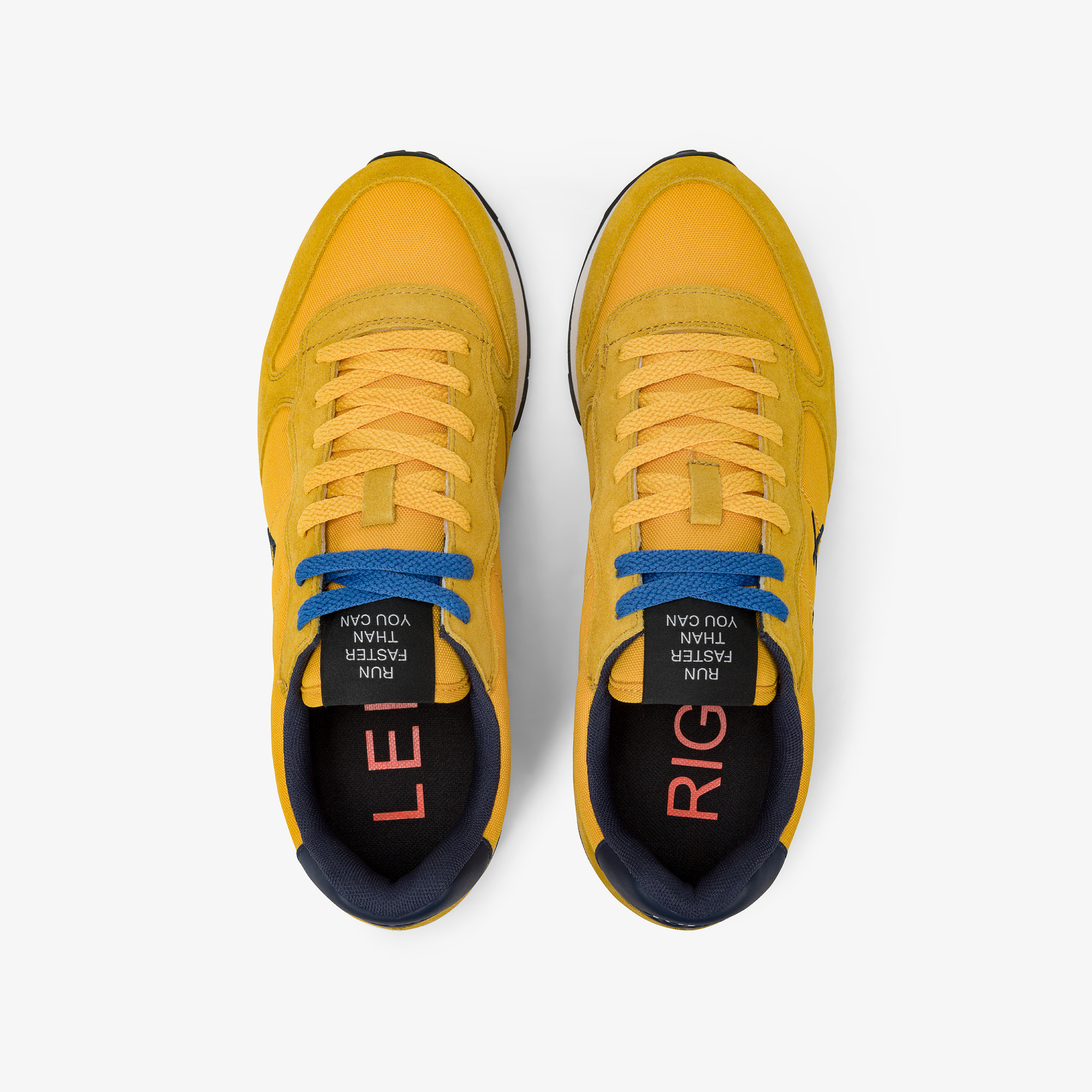 Yellow Tom nylon and suede sneaker