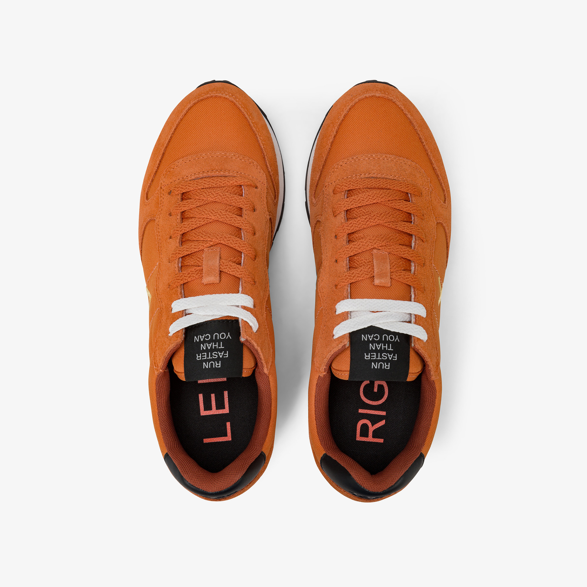 Sneaker Tom in nylon e suede carota