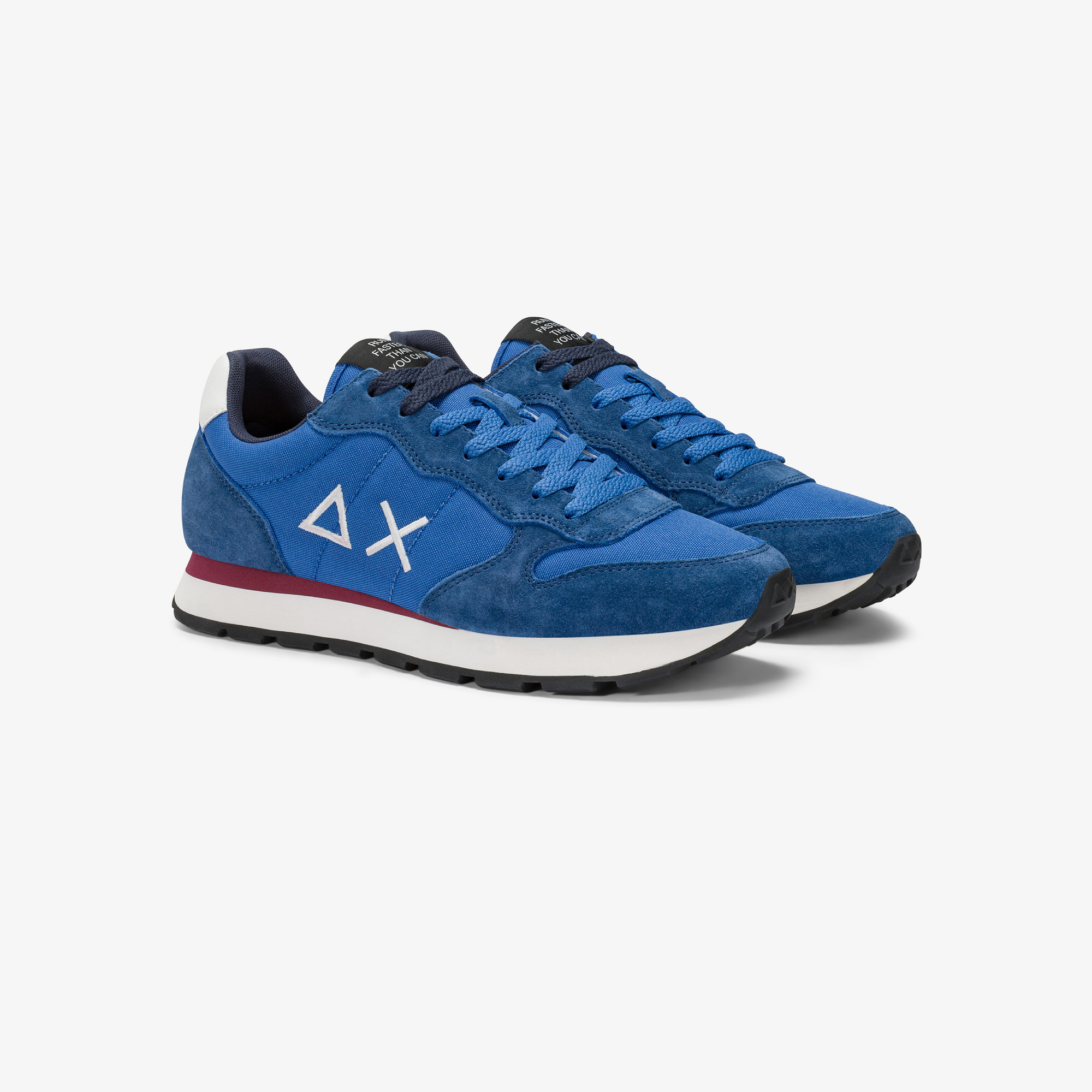 Sneaker Tom in nylon e suede royal