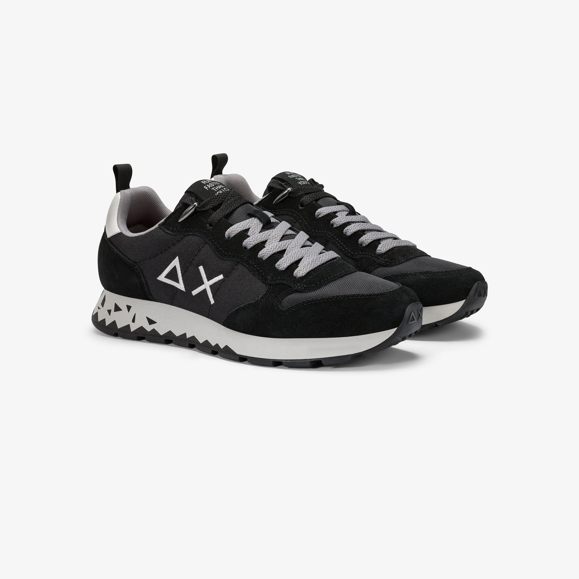Sneaker Tom Snake in nylon e suede nero