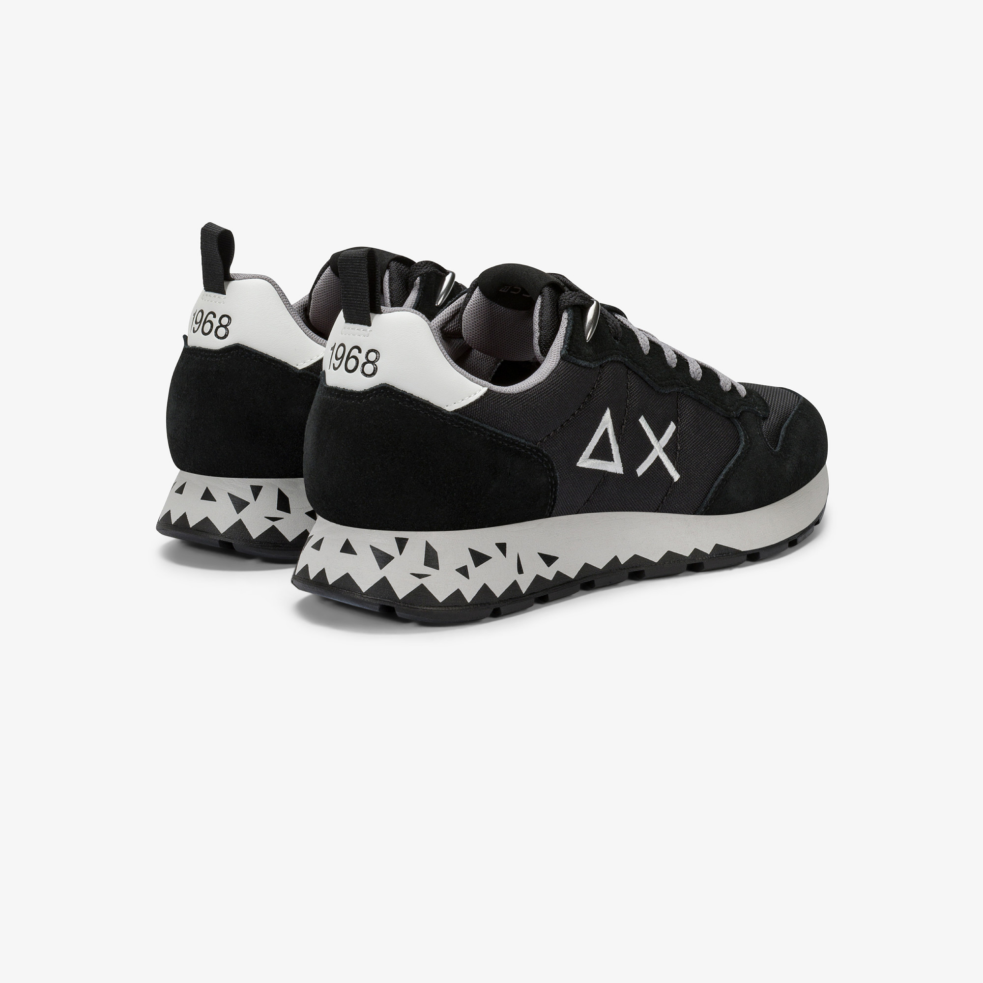 Sneaker Tom Snake in nylon e suede nero