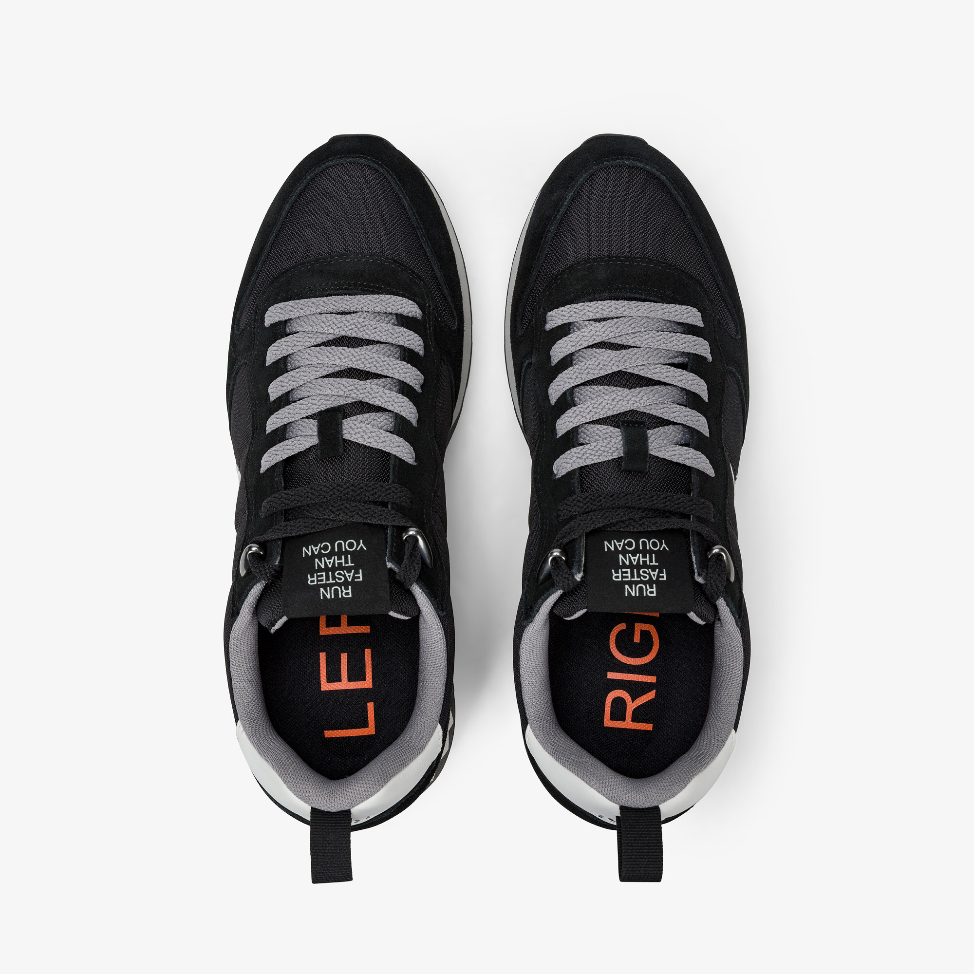Sneaker Tom Snake in nylon e suede nero