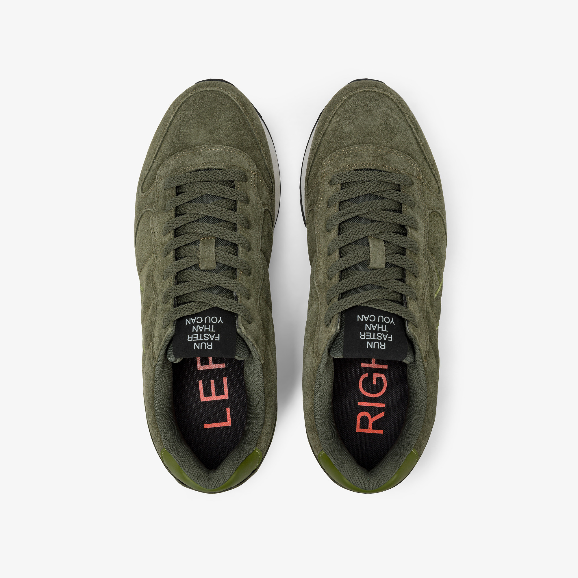 Sneaker Tom in suede militare scuro