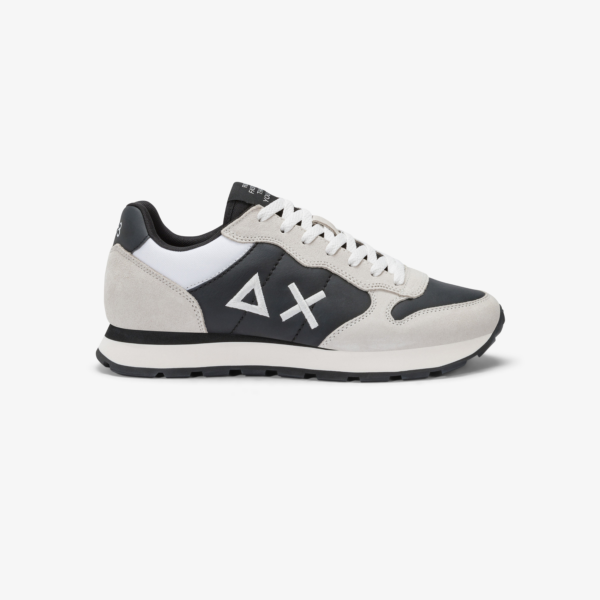 White Tom Color leather and suede sneaker