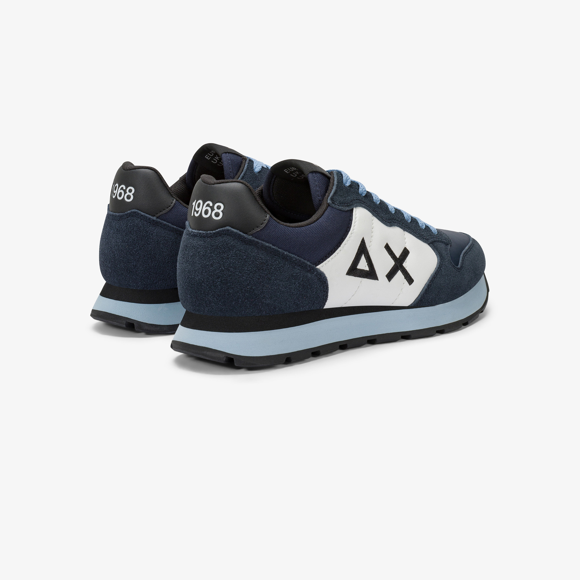 Navy blue Tom Color leather and suede sneaker