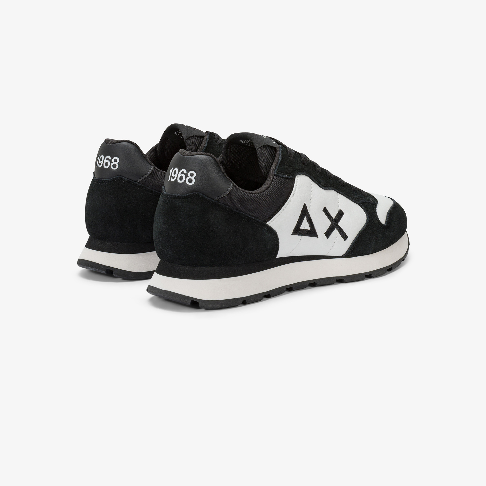 Black Tom Color leather and suede sneaker