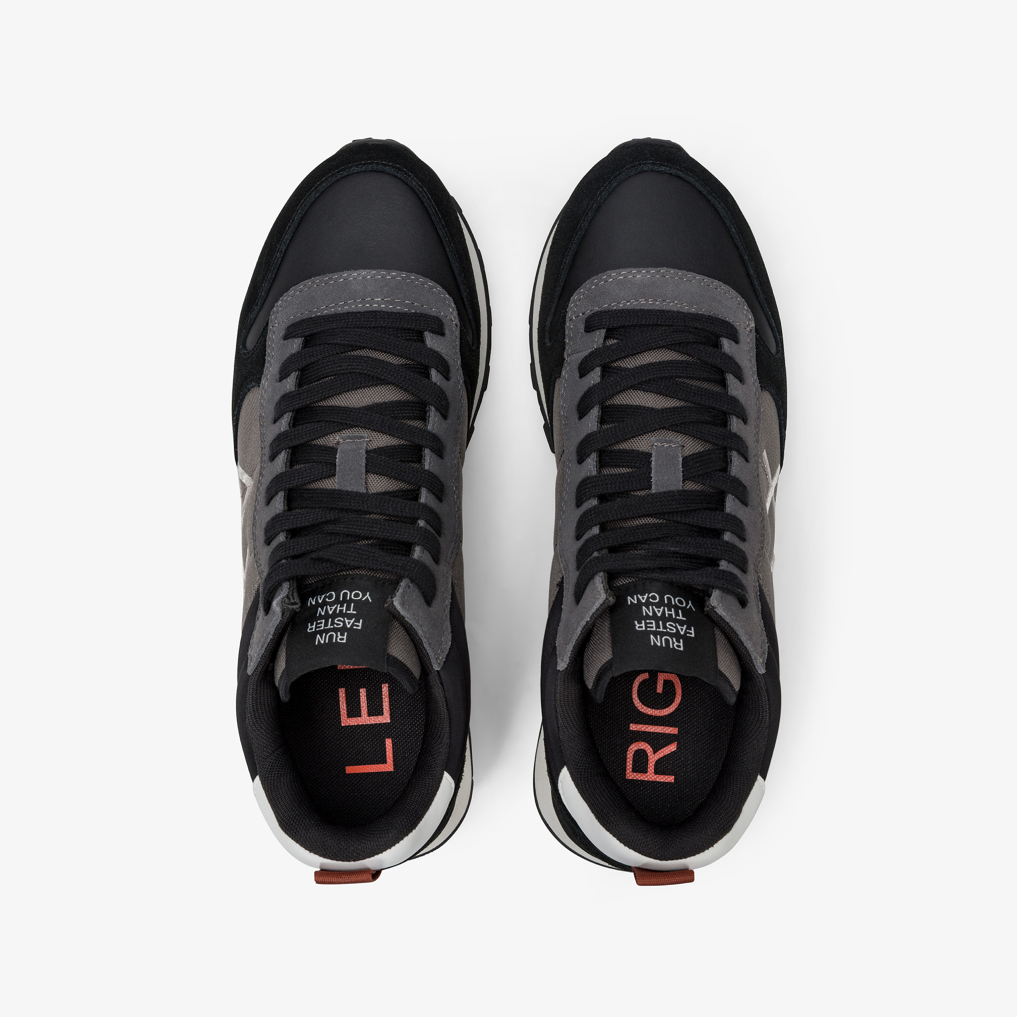 Sneaker Tom 2.0 Solid in nylon e suede nero