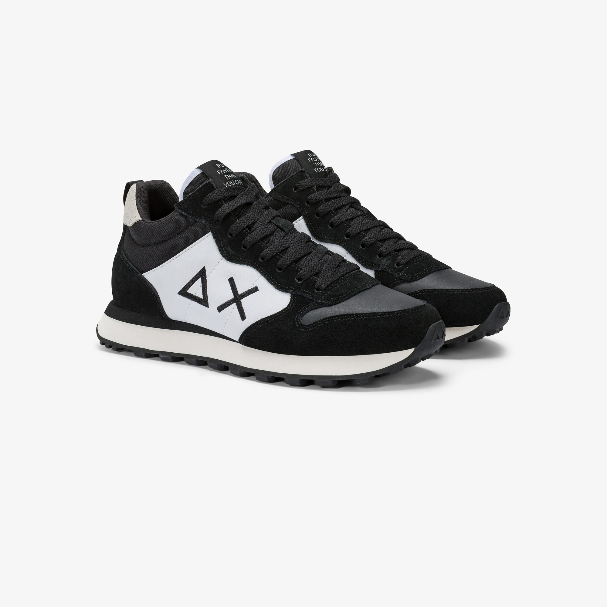 Sneaker Tom 2.0 Color in PU e suede nero
