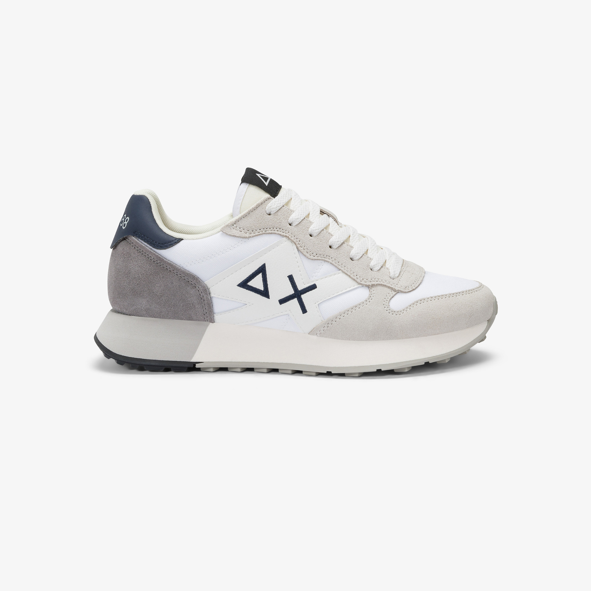 Sneaker Jaki Solid in nylon e suede bianco