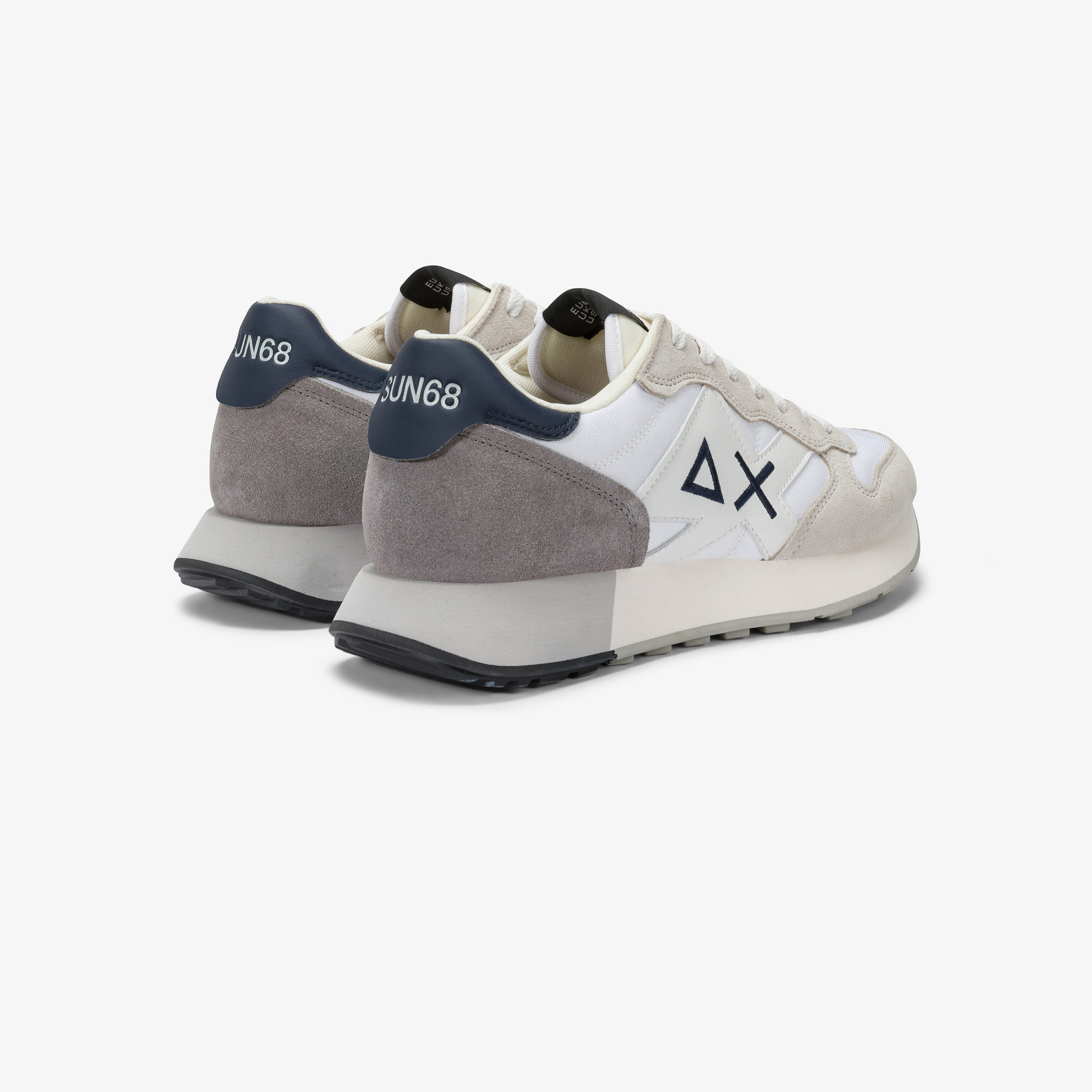 Sneaker Jaki Solid in nylon e suede bianco