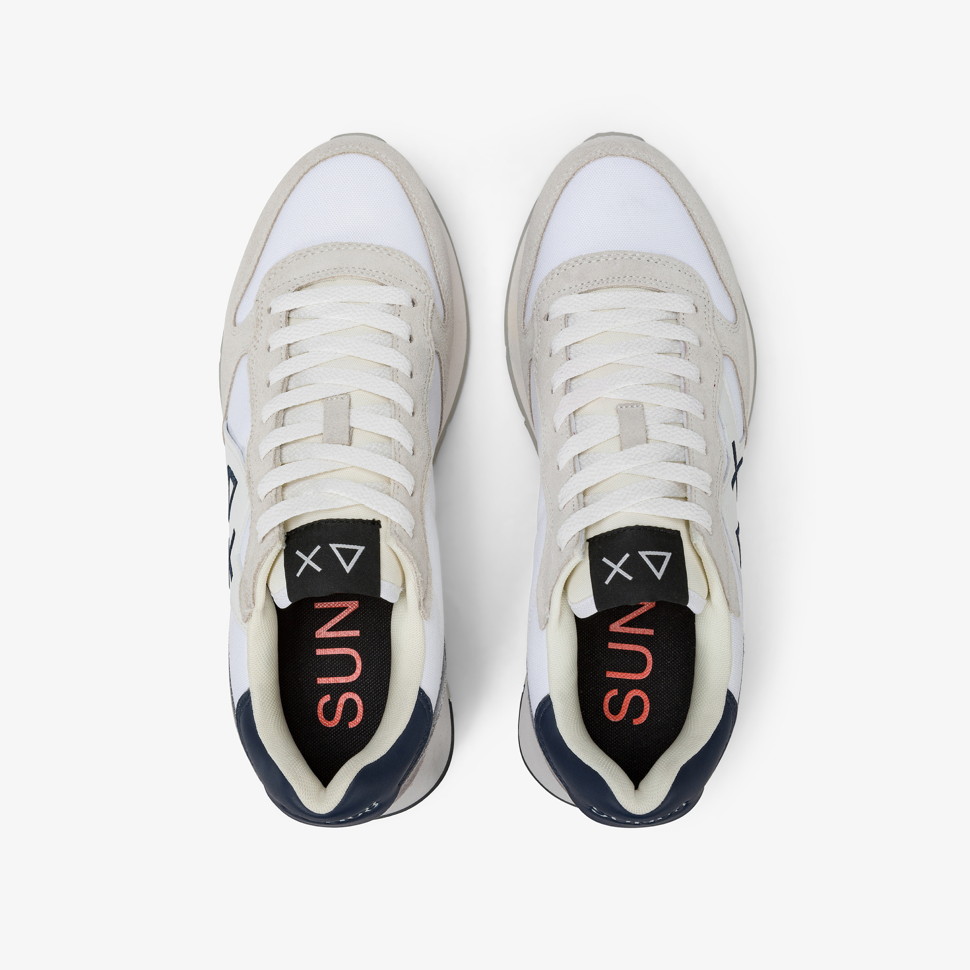 Sneaker Jaki Solid in nylon e suede bianco