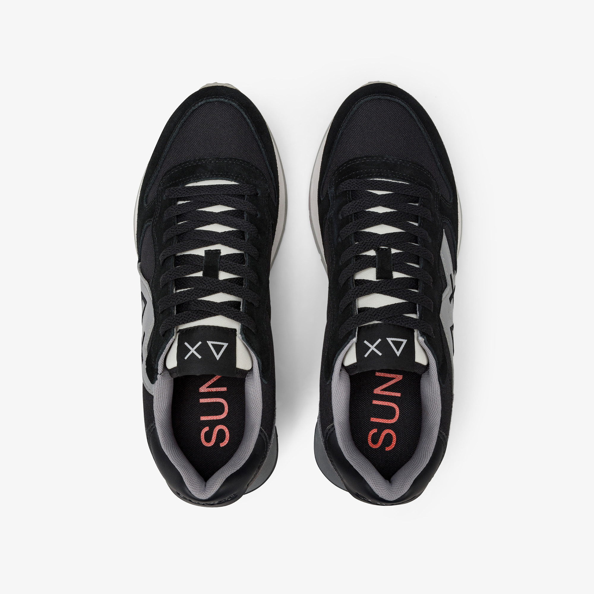 Black Jaki Solid nylon and suede sneaker