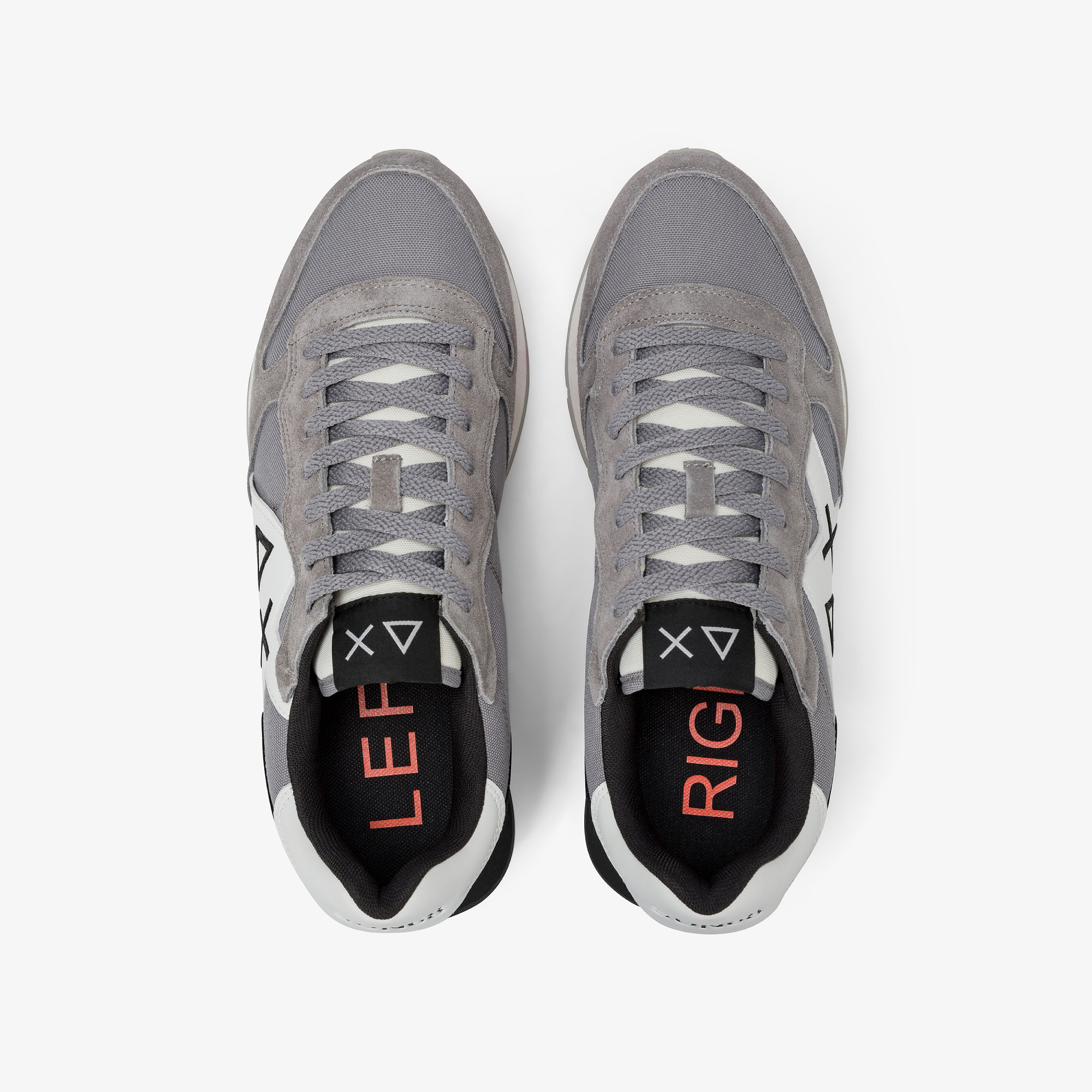 Medium grey Jaki Solid nylon and suede sneaker