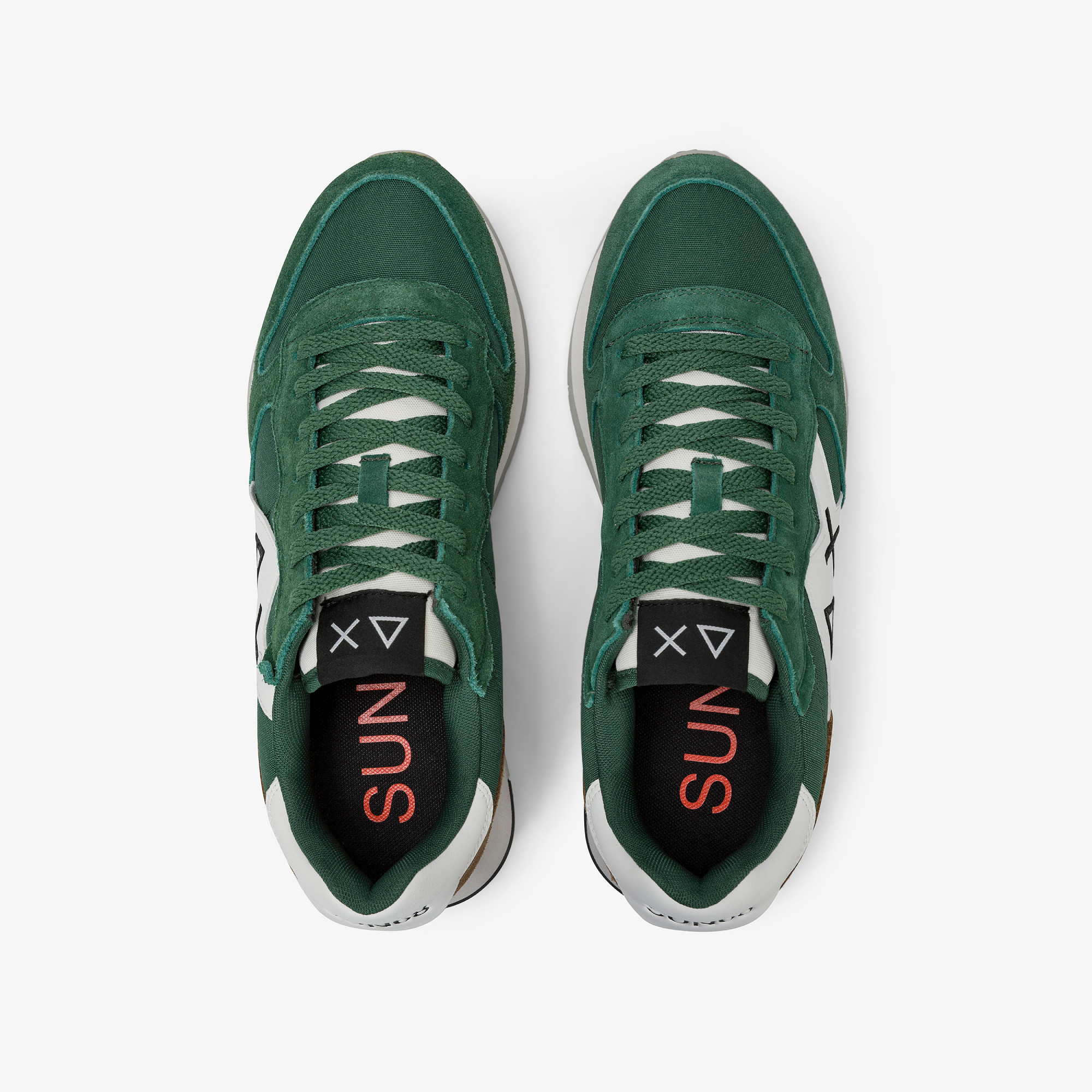 Dark green Jaki Solid nylon and suede sneaker