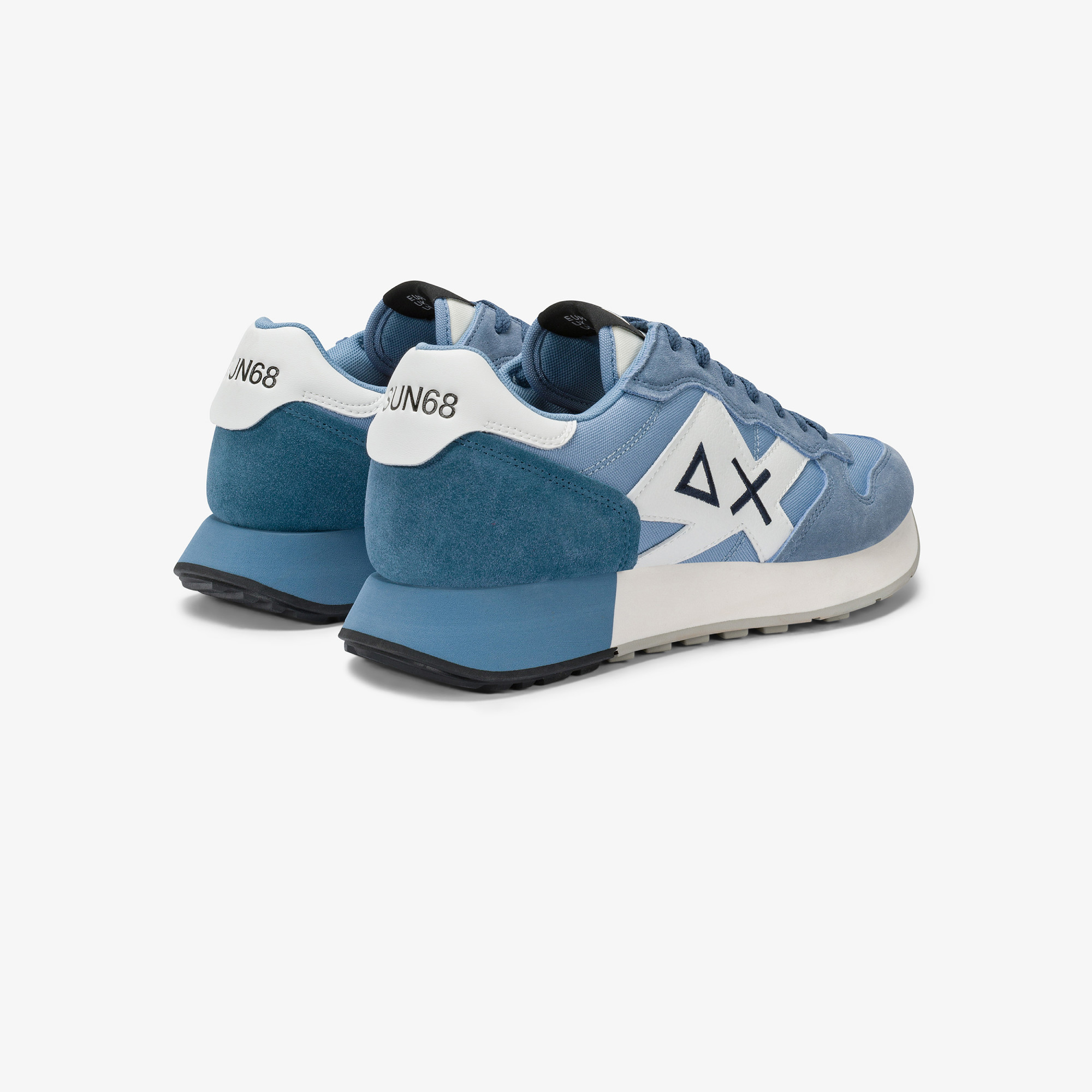 Sneaker Jaki Solid in nylon e suede avio