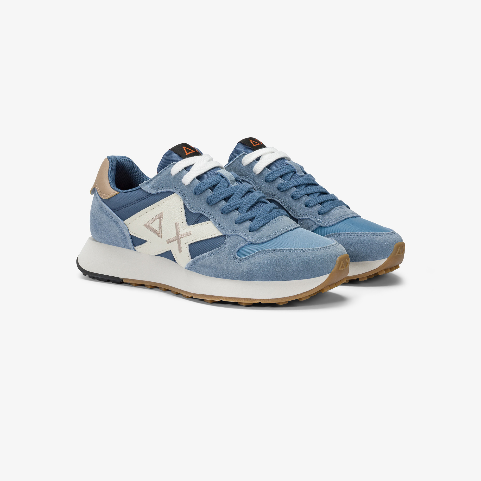 Avio Jaki Bicolor nylon and suede sneaker