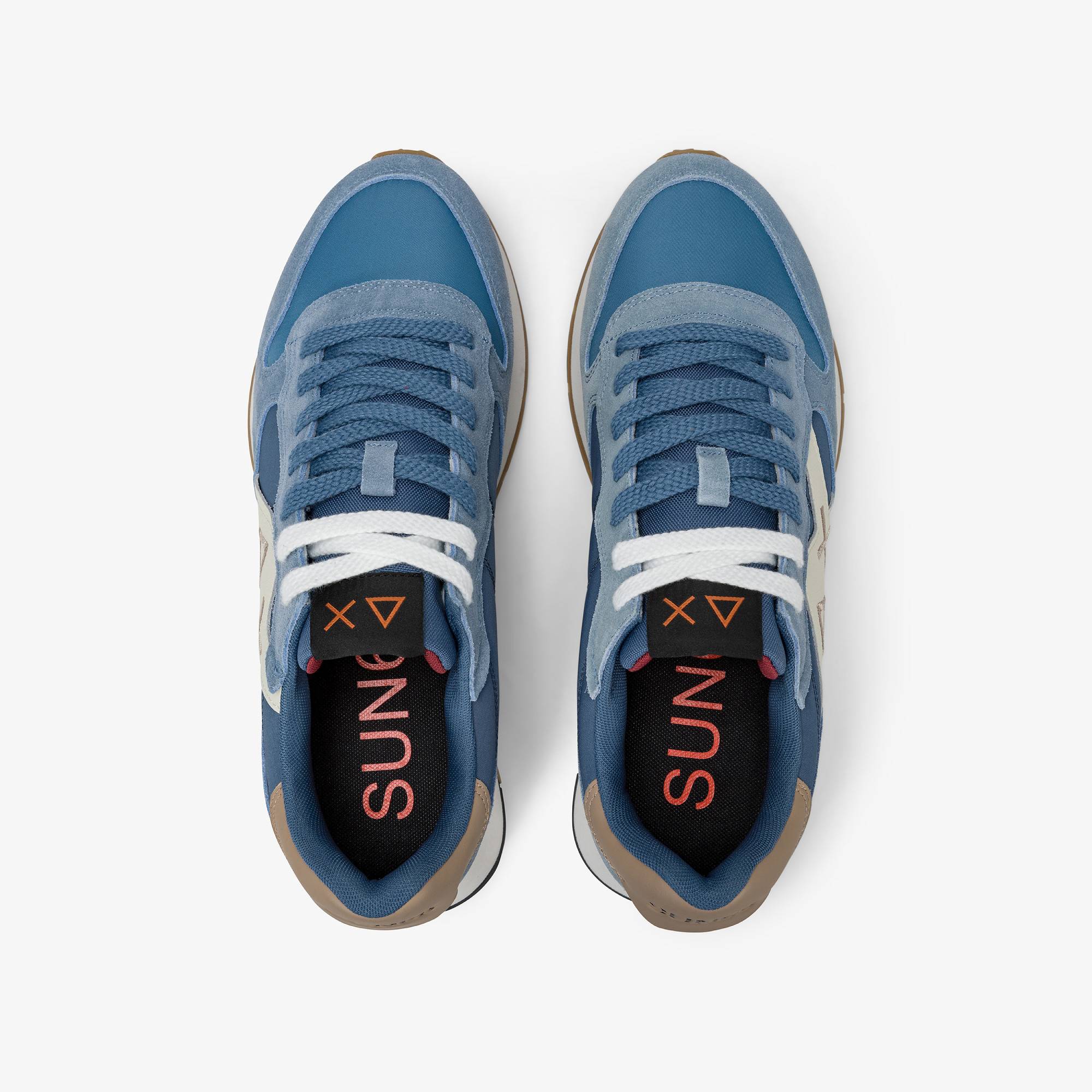 Avio Jaki Bicolor nylon and suede sneaker