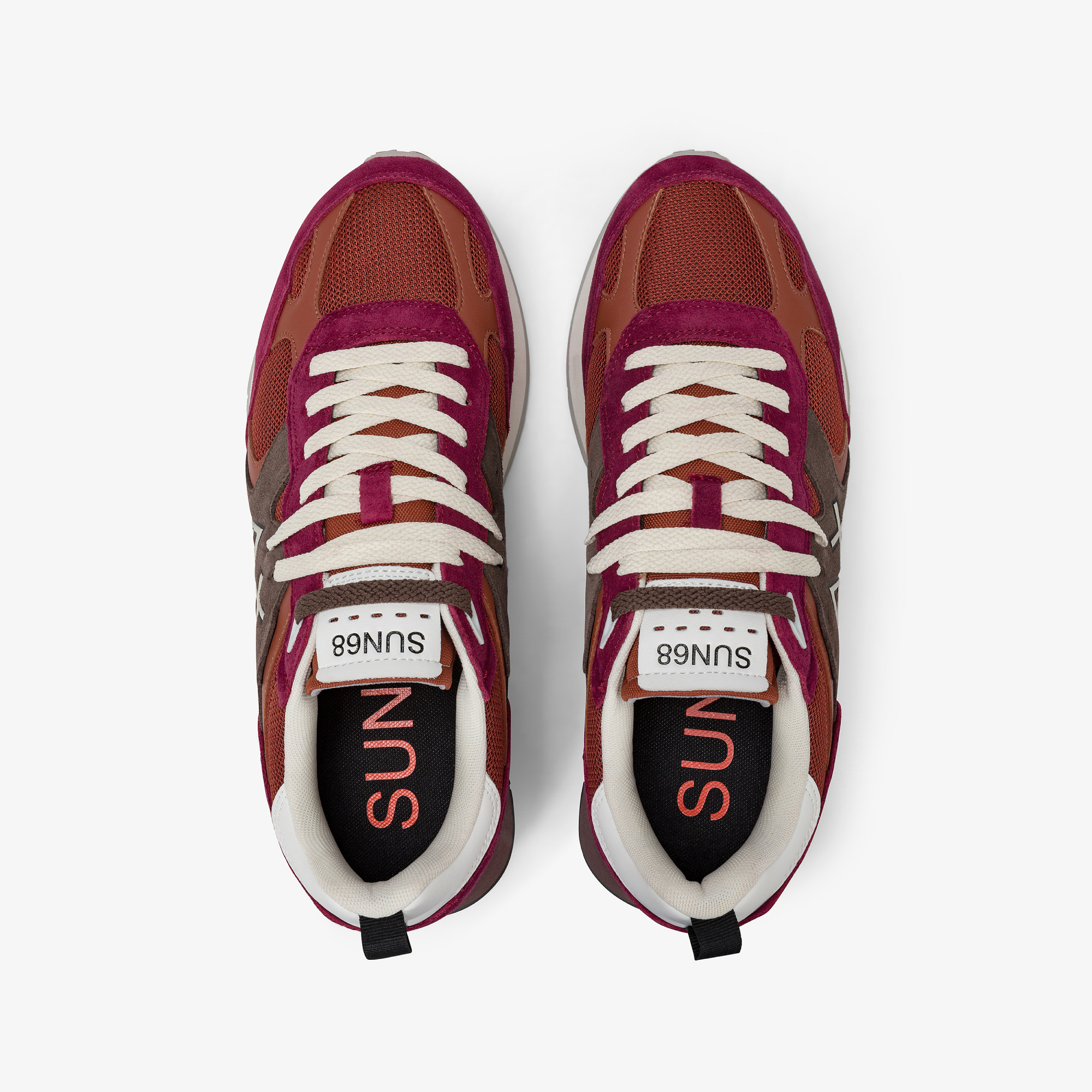 Bordeaux Jaki Outdoor mesh and suede sneaker