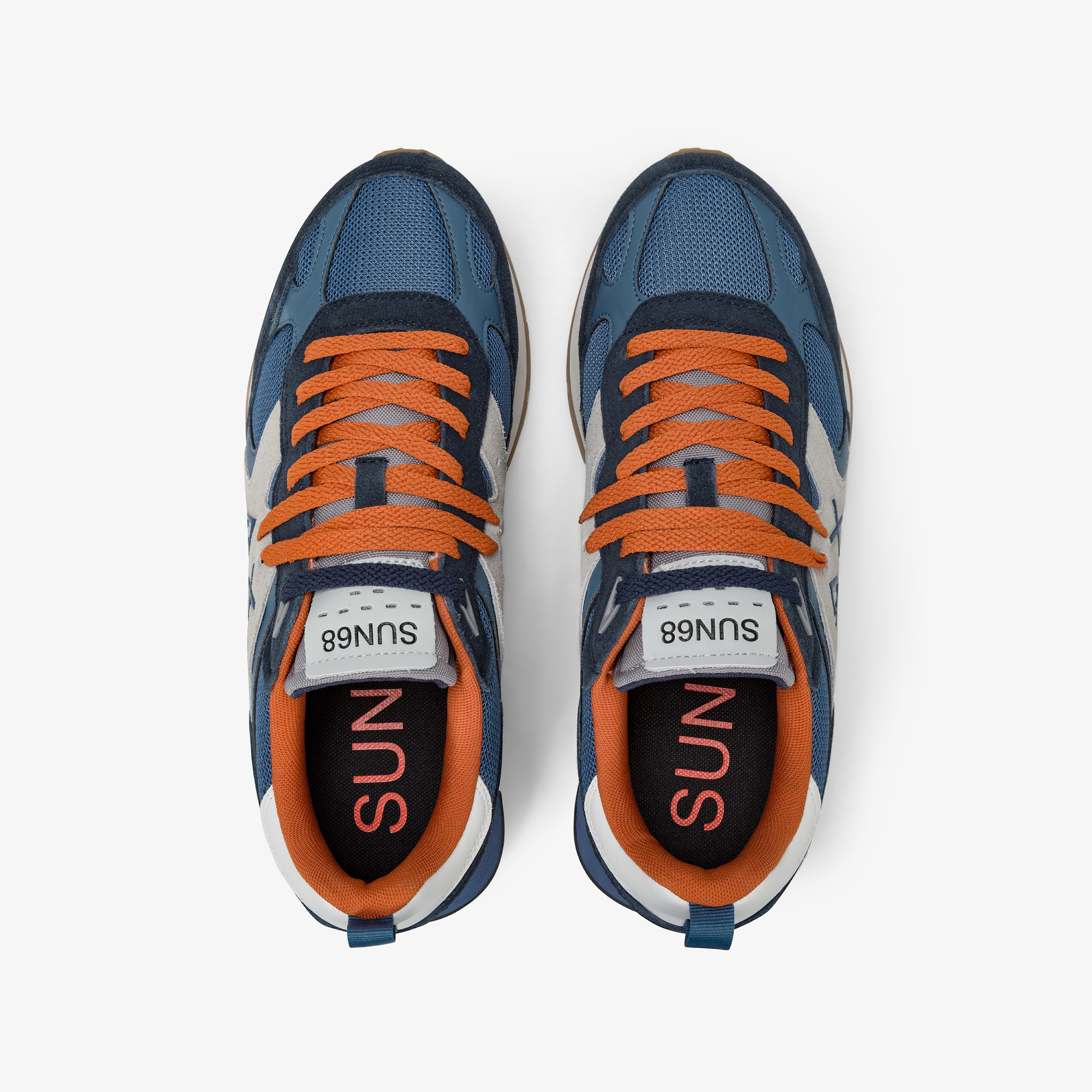 Sneaker Jaki Outdoor in mesh e suede avio scuro