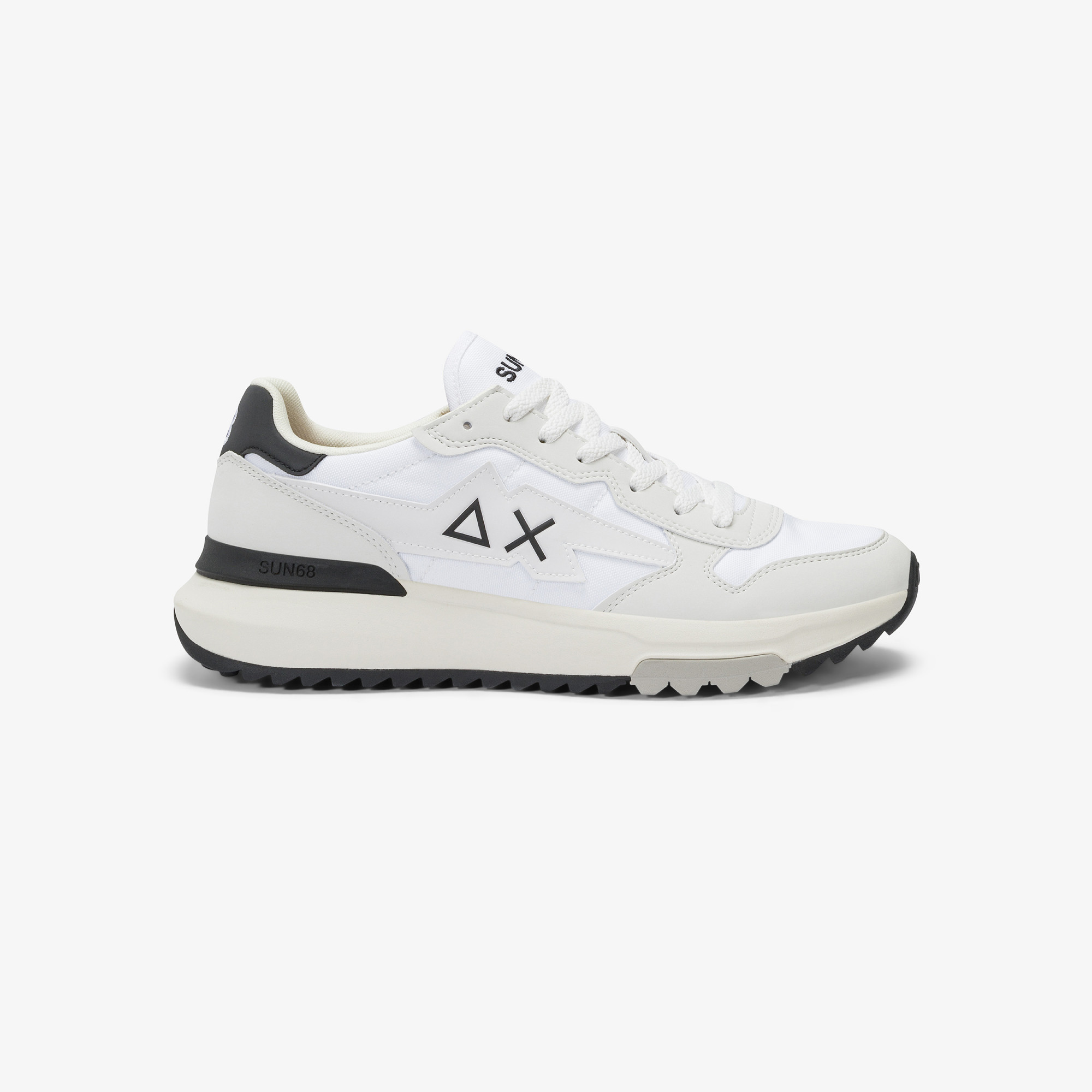White Niki 2.0 Solid nylon and pu sneaker