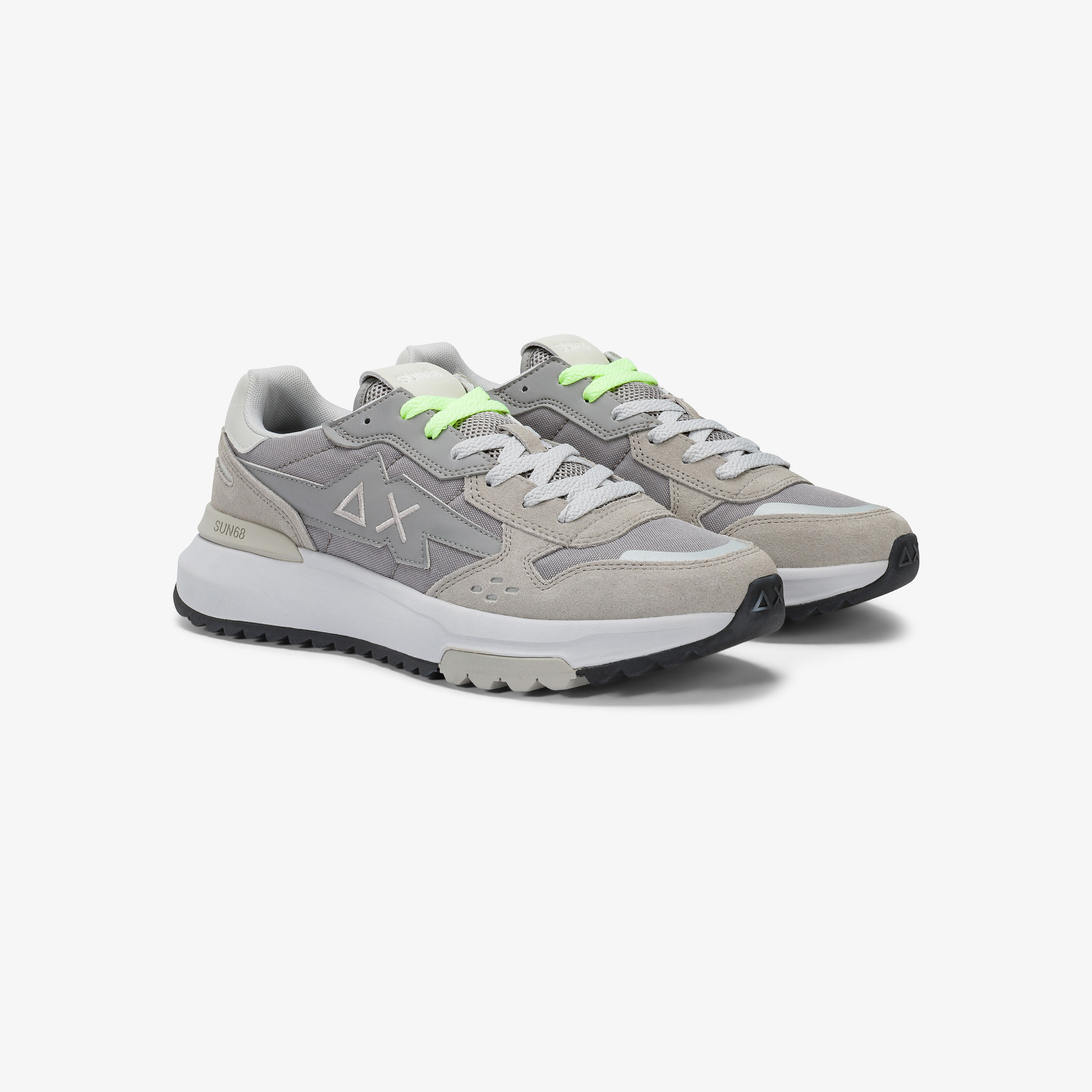 Sneaker Niki 2.0 Sporty in nylon e suede grigio chiaro
