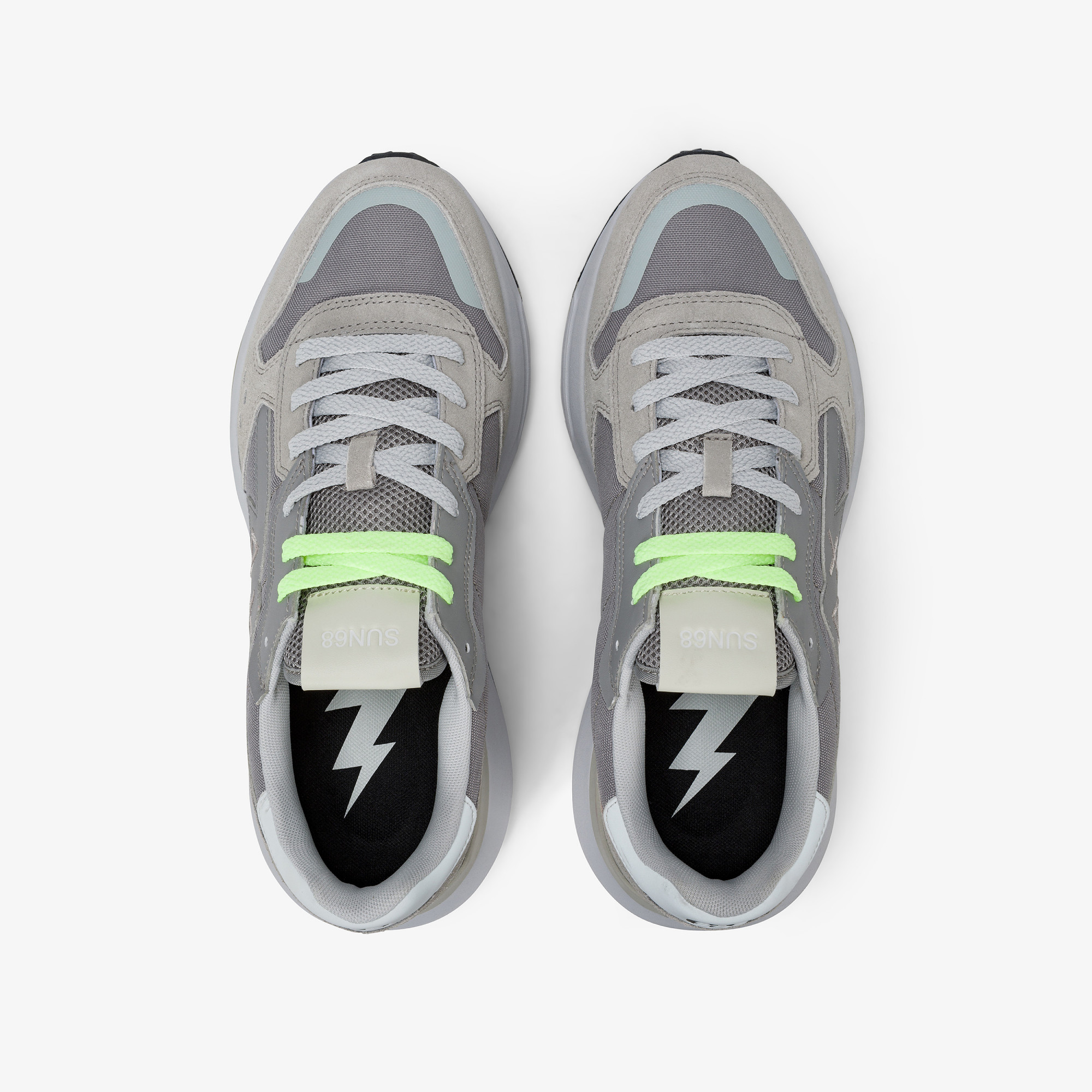 Sneaker Niki 2.0 Sporty in nylon e suede grigio chiaro
