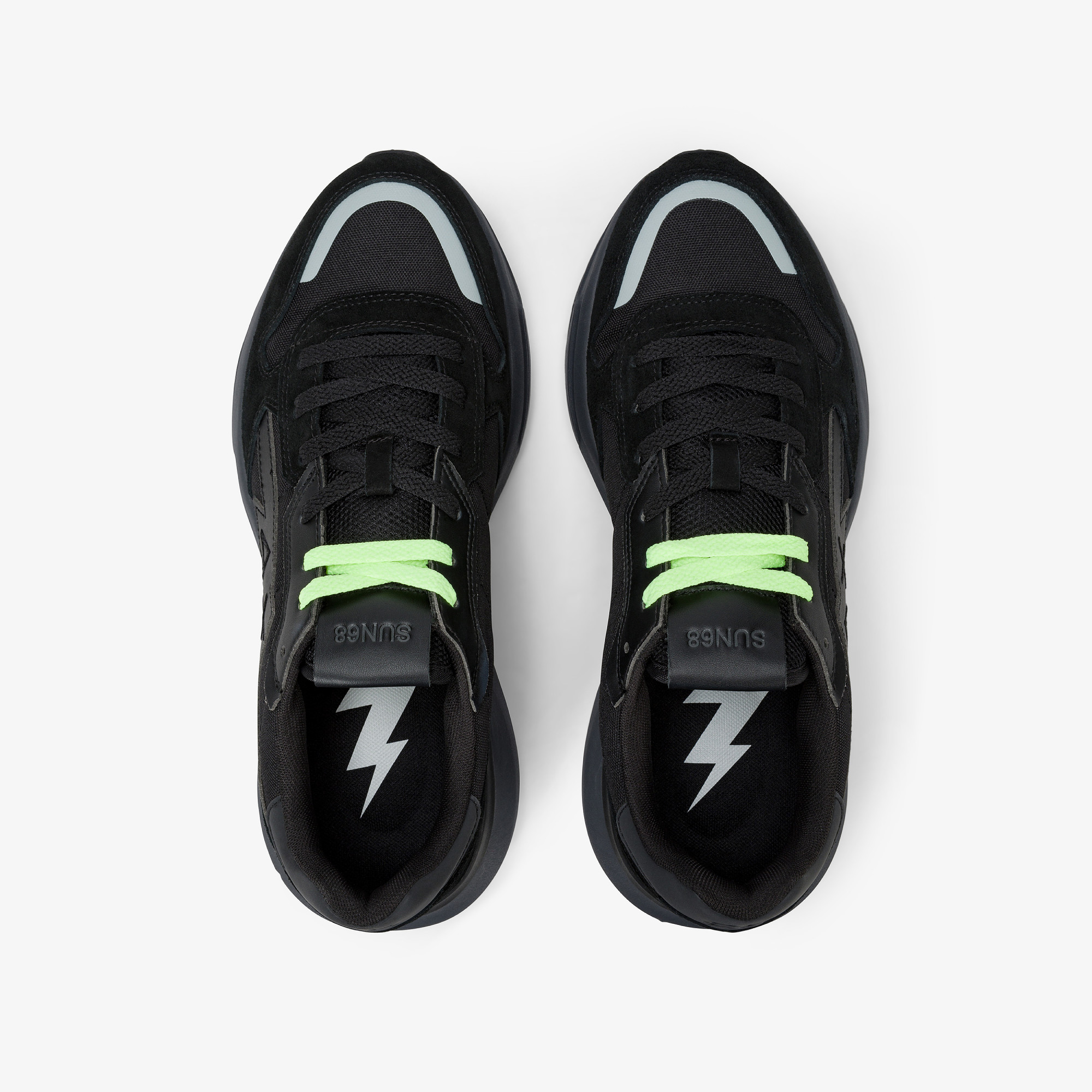 Black Niki 2.0 Sporty nylon and suede sneaker