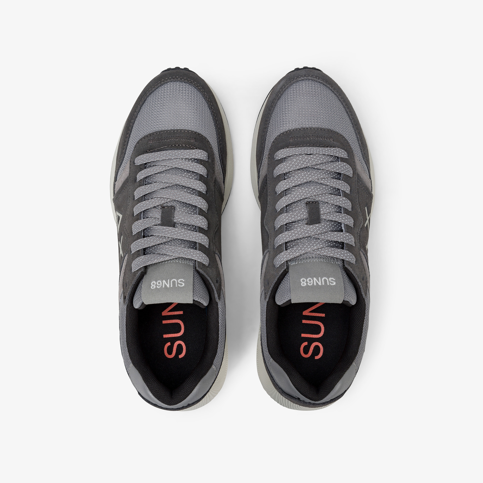Dark grey Sun Daddy nylon and suede sneaker