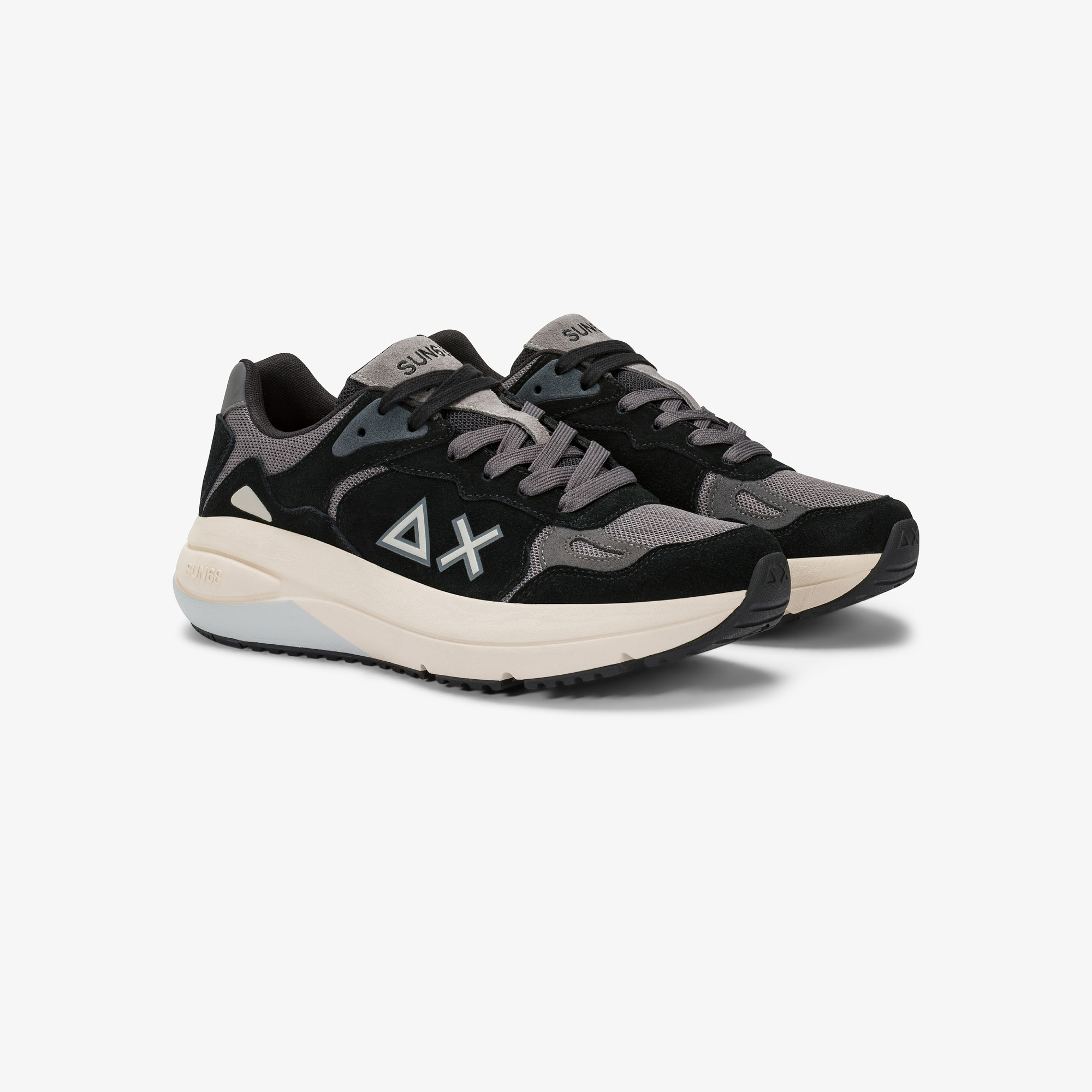 Black Jupiter Suede sneaker with logo