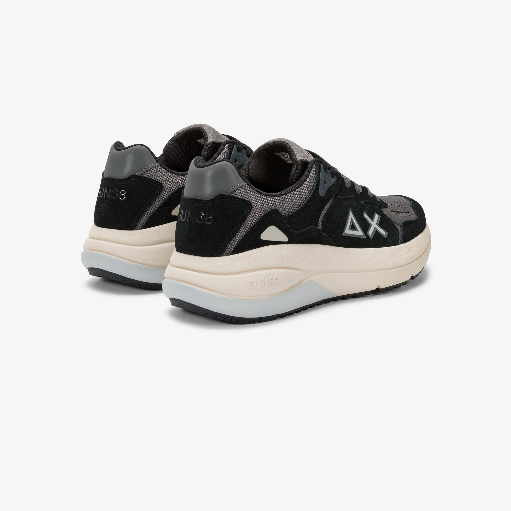 Black Jupiter Suede sneaker with logo
