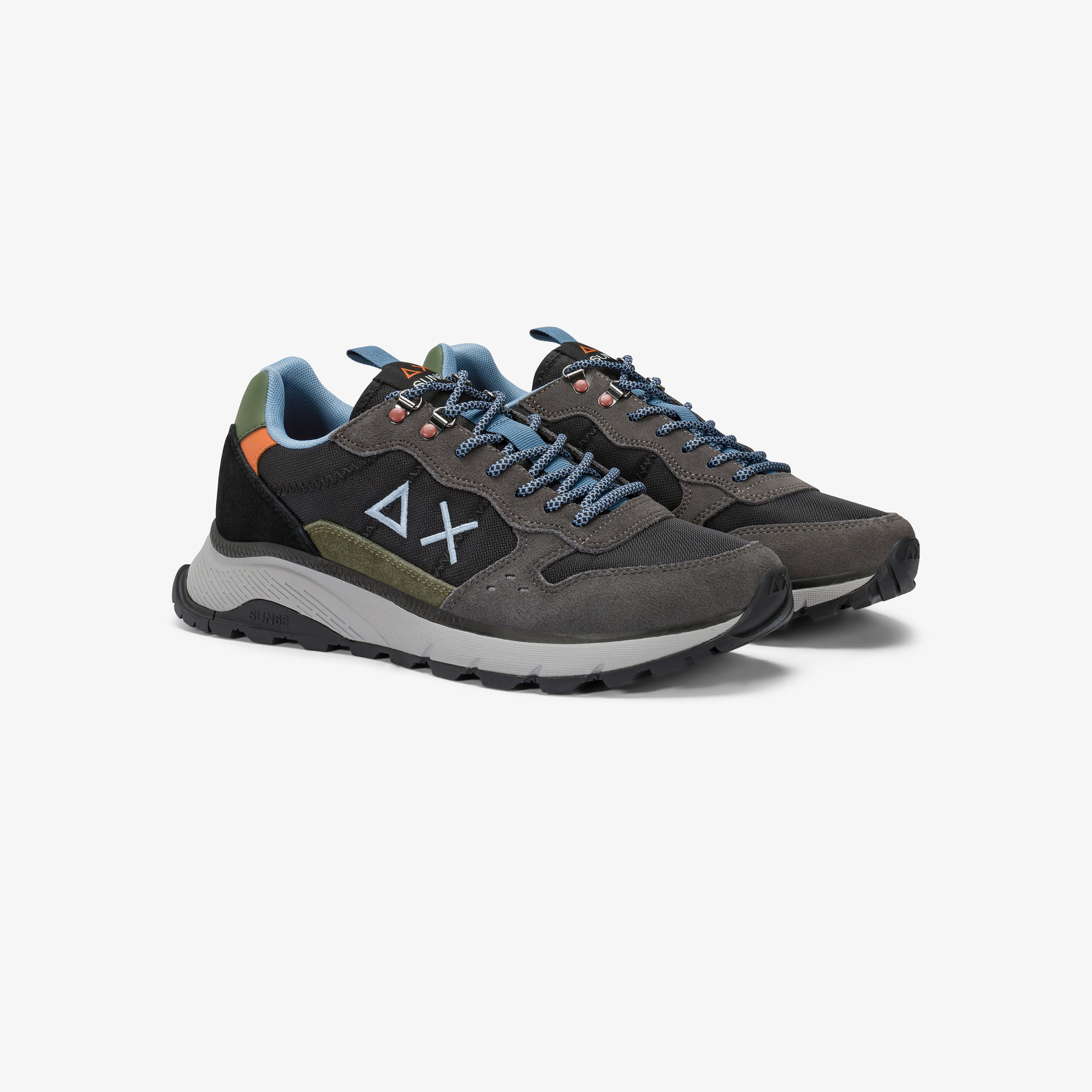 Sneaker Fire & Camping in cordura e suede nero